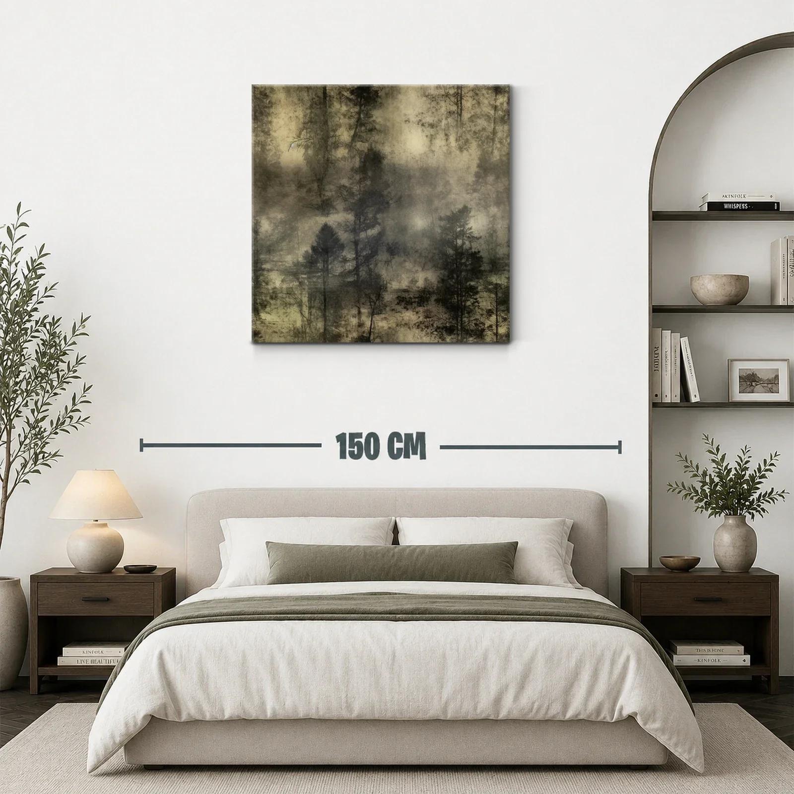 Bosque nebuloso con efecto etéreo en tonos sepia envejecidos — miniatura 3
