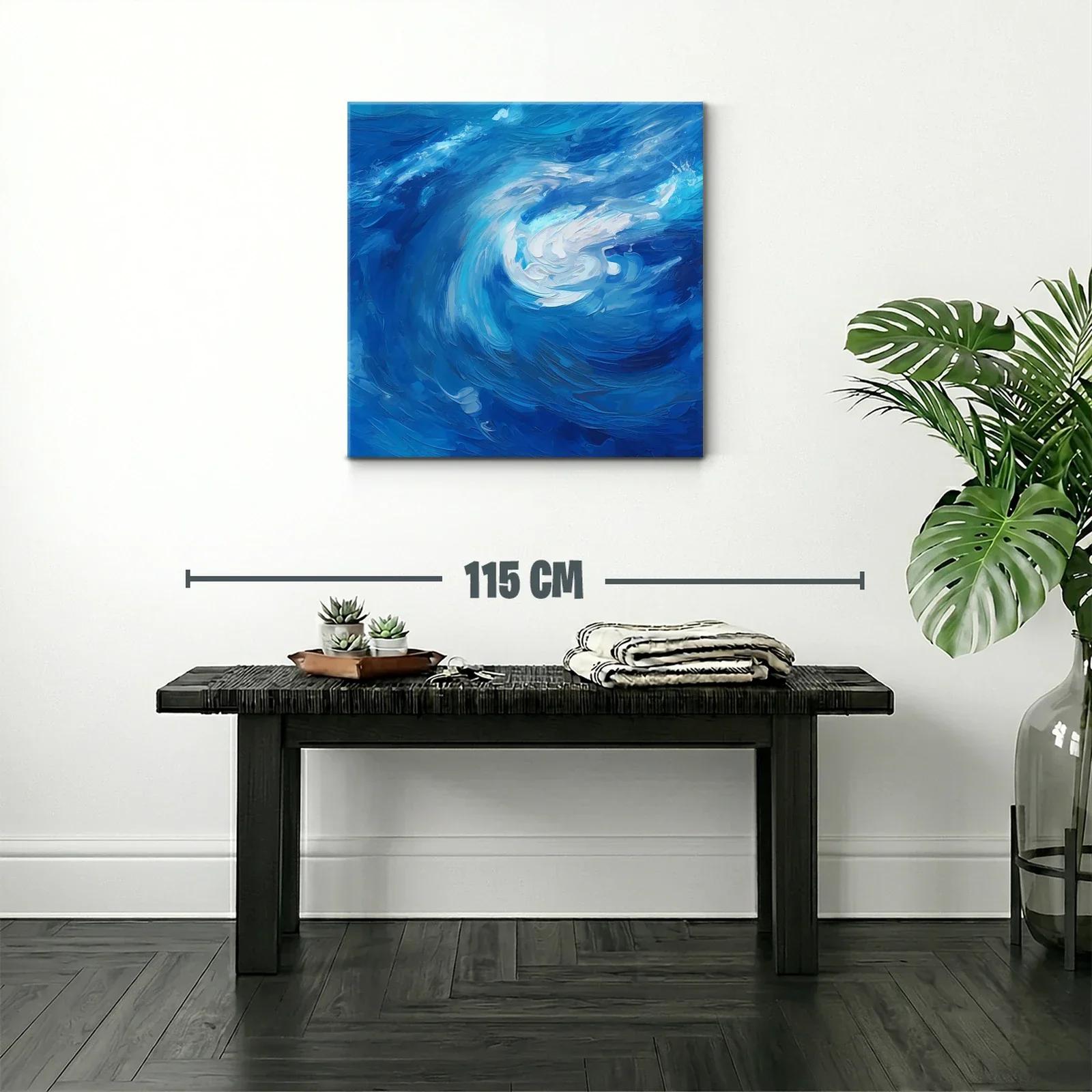 Inspirador remolino en tonos intensos de azul y blanco — miniatura 2