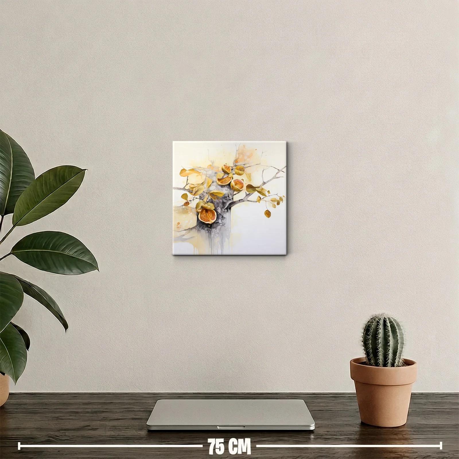Cuadro decorativo con frutos secos y ramas otoñales — miniatura 2