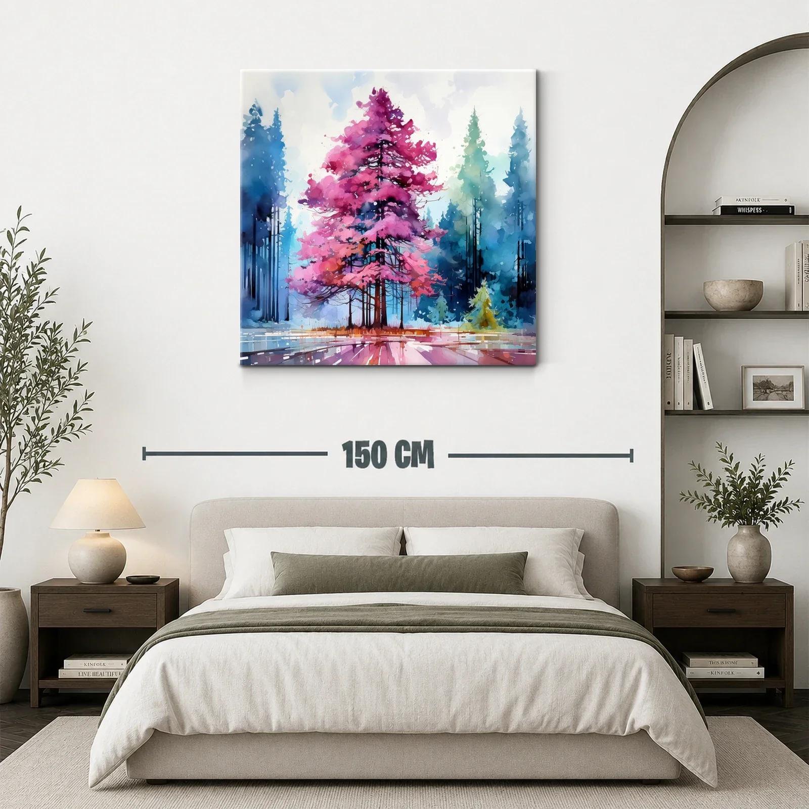 Elegancia natural con tonos vibrantes en paisaje boscoso — miniatura 3