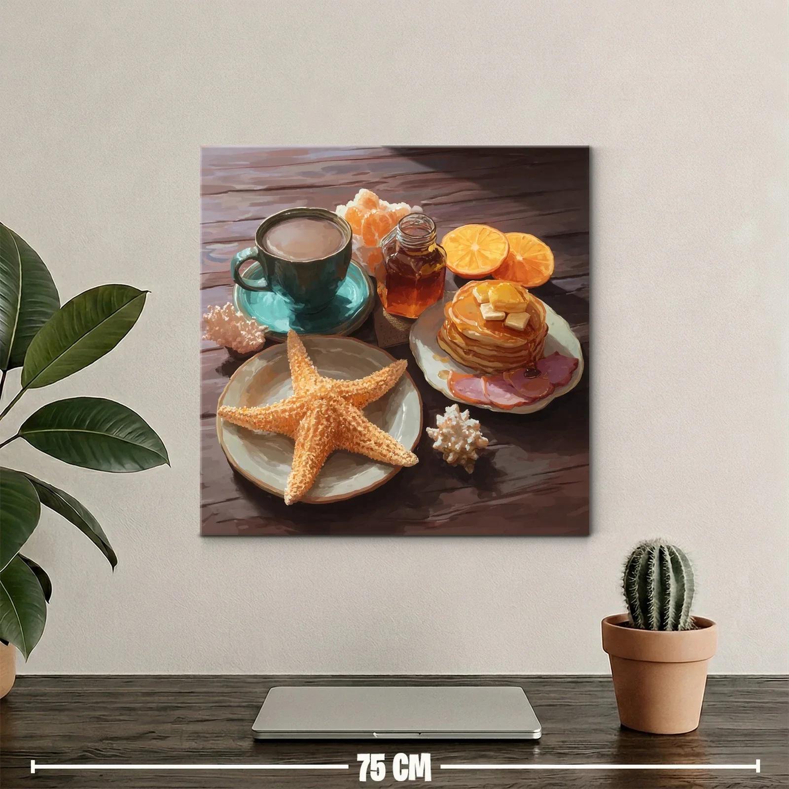 Desayuno costero con tonos cálidos y detalles marinos — miniatura 2