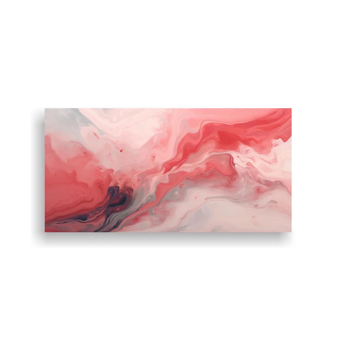 Cuadro remolino abstracto en rosa y carmesí — imagen principal