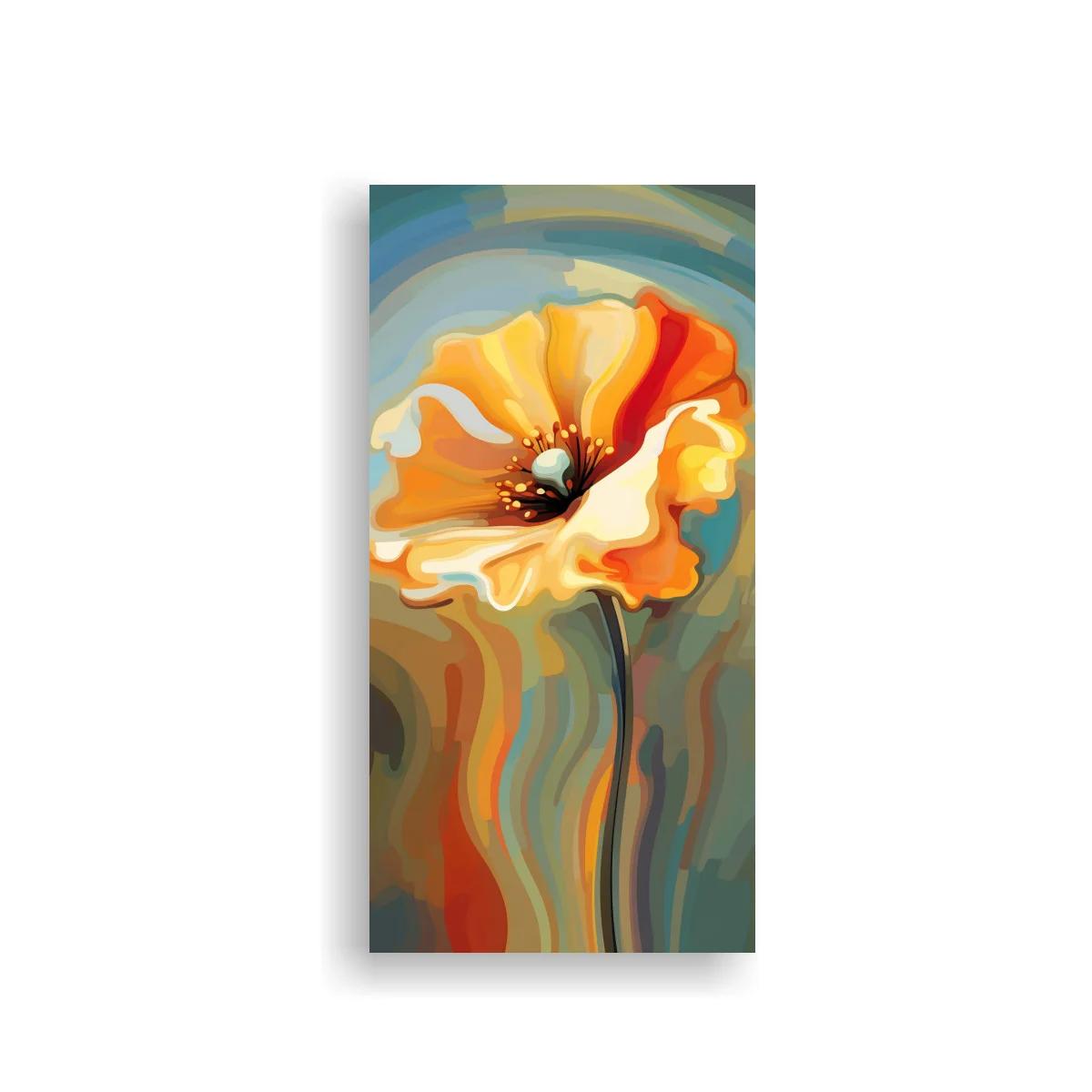 Cuadro amapola naranja con centro oscuro — imagen principal