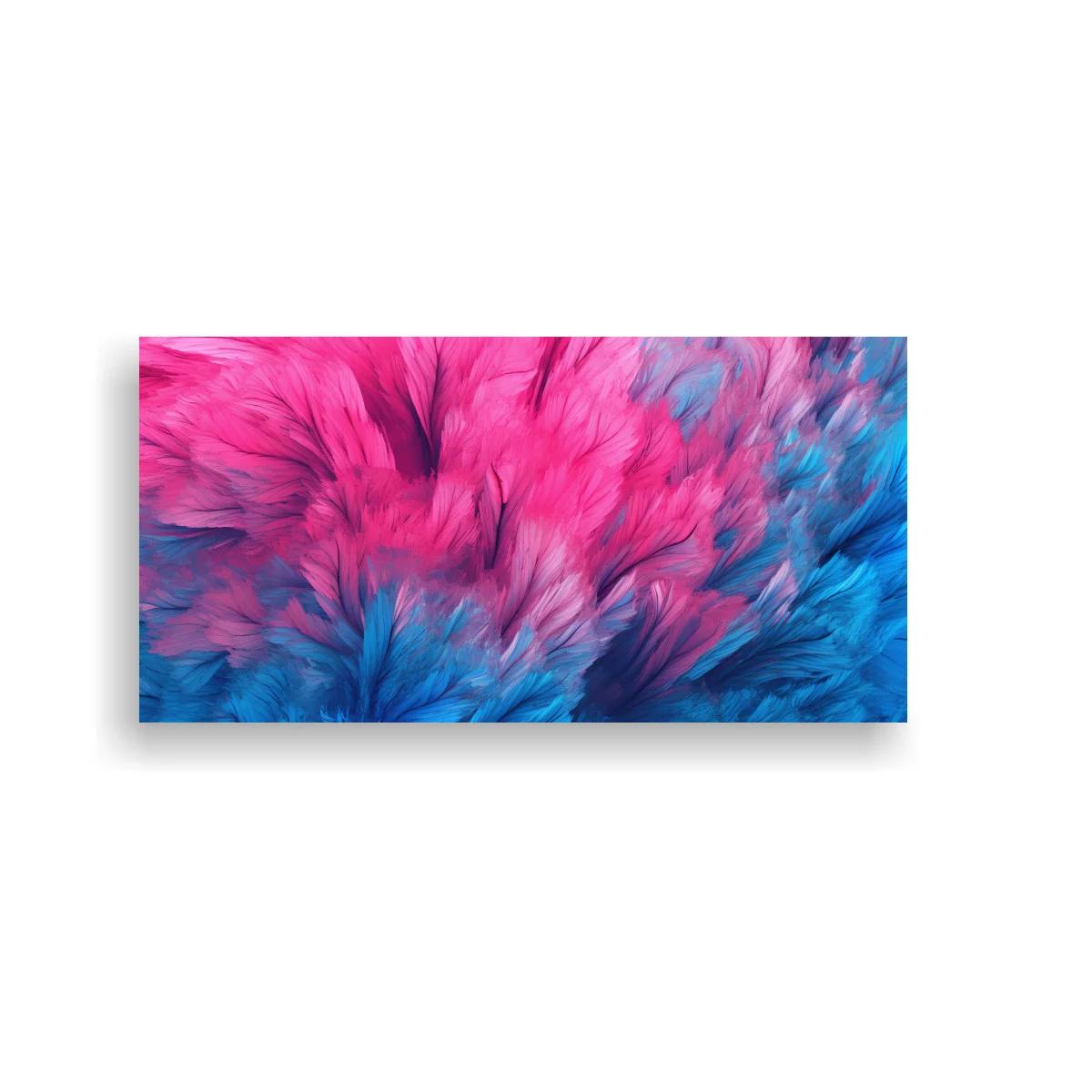 Cuadro penacho de plumas en tonos rosados y lilas — imagen principal