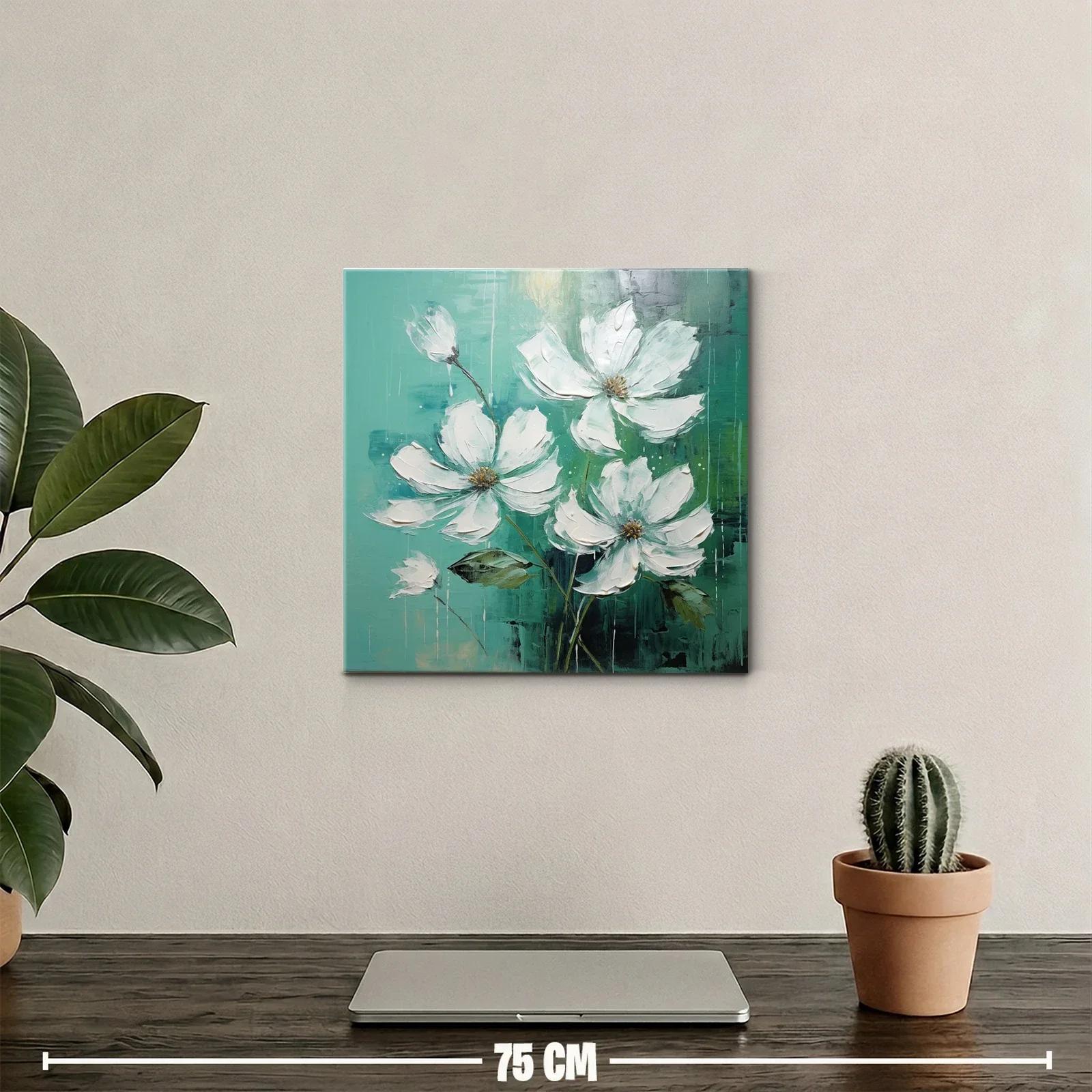 Floral delicadeza en tonos verdes y blancos — miniatura 2