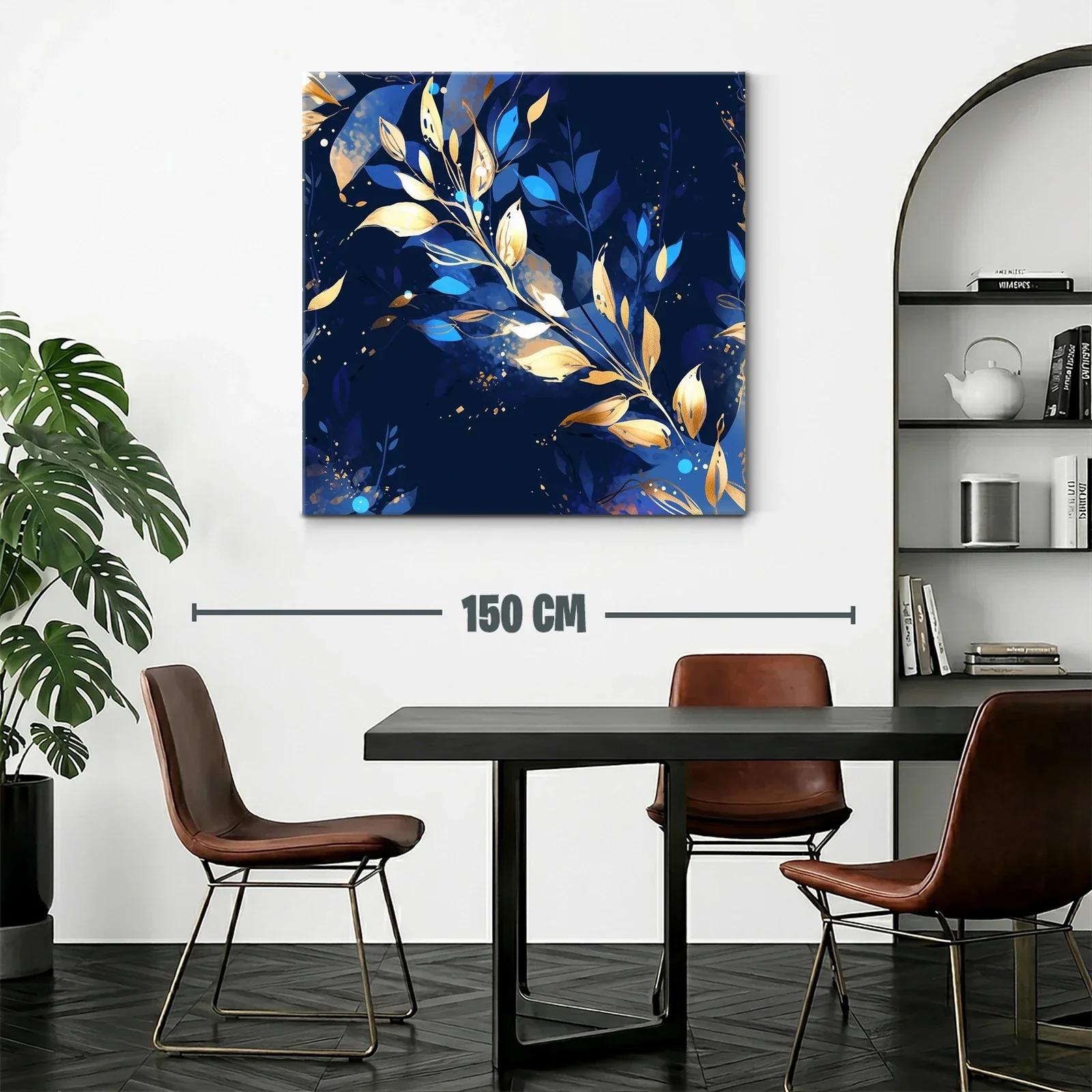 Elegancia natural en tonos dorados y azules vibrantes — miniatura 2