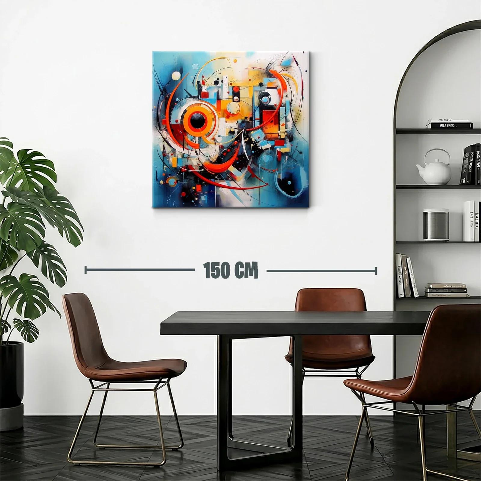 Composición abstracta con círculos y líneas dinámicas — miniatura 2