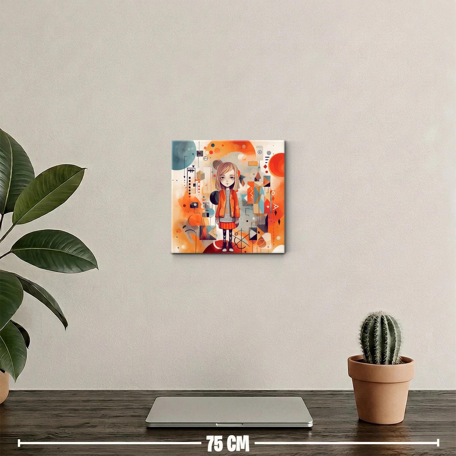 Retrato con estilo geométrico y colores vibrantes — miniatura 2