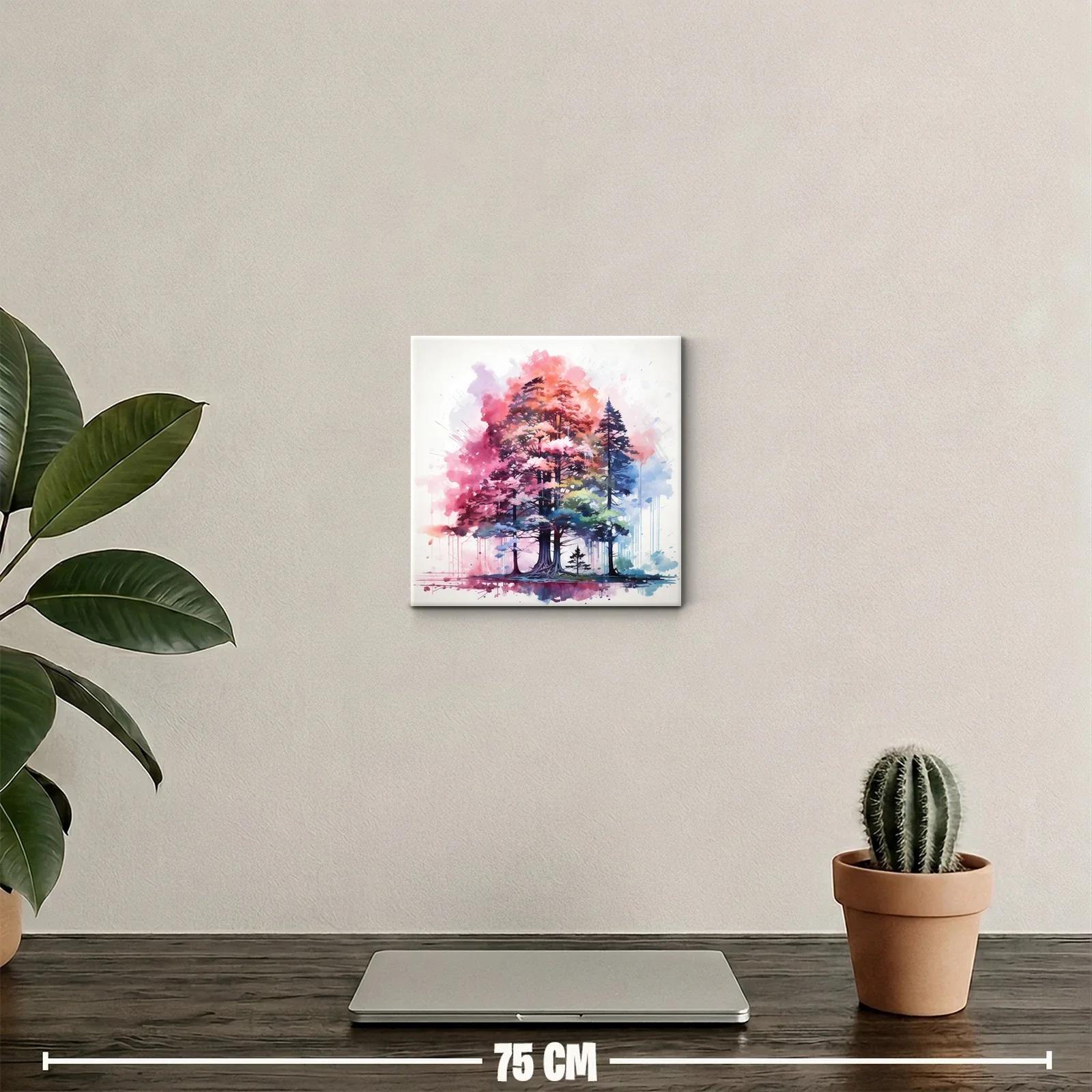 Árboles en explosión de color vibrante y delicado — miniatura 2
