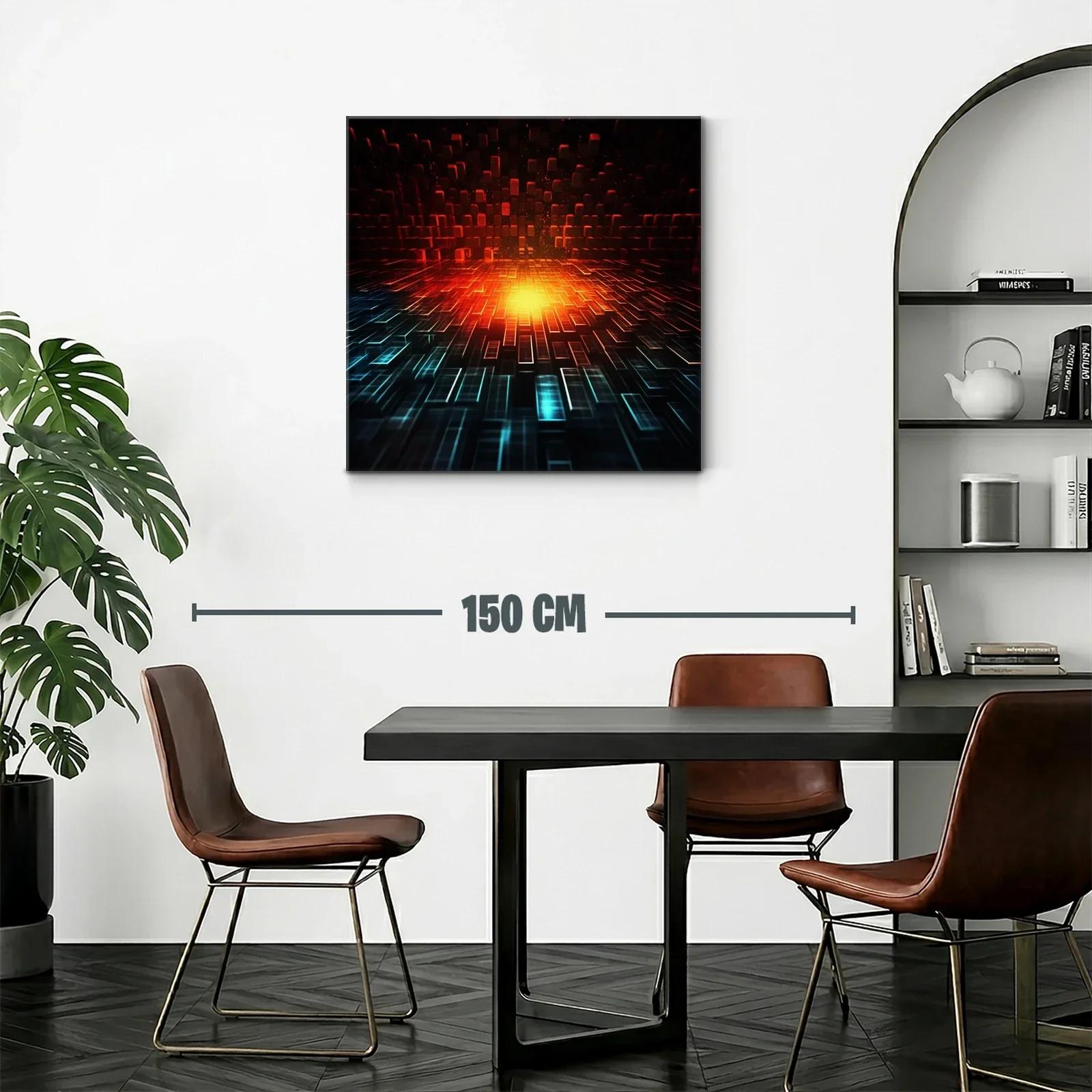 Impactante obra de arte digital con luz y geometría vibrante — miniatura 2