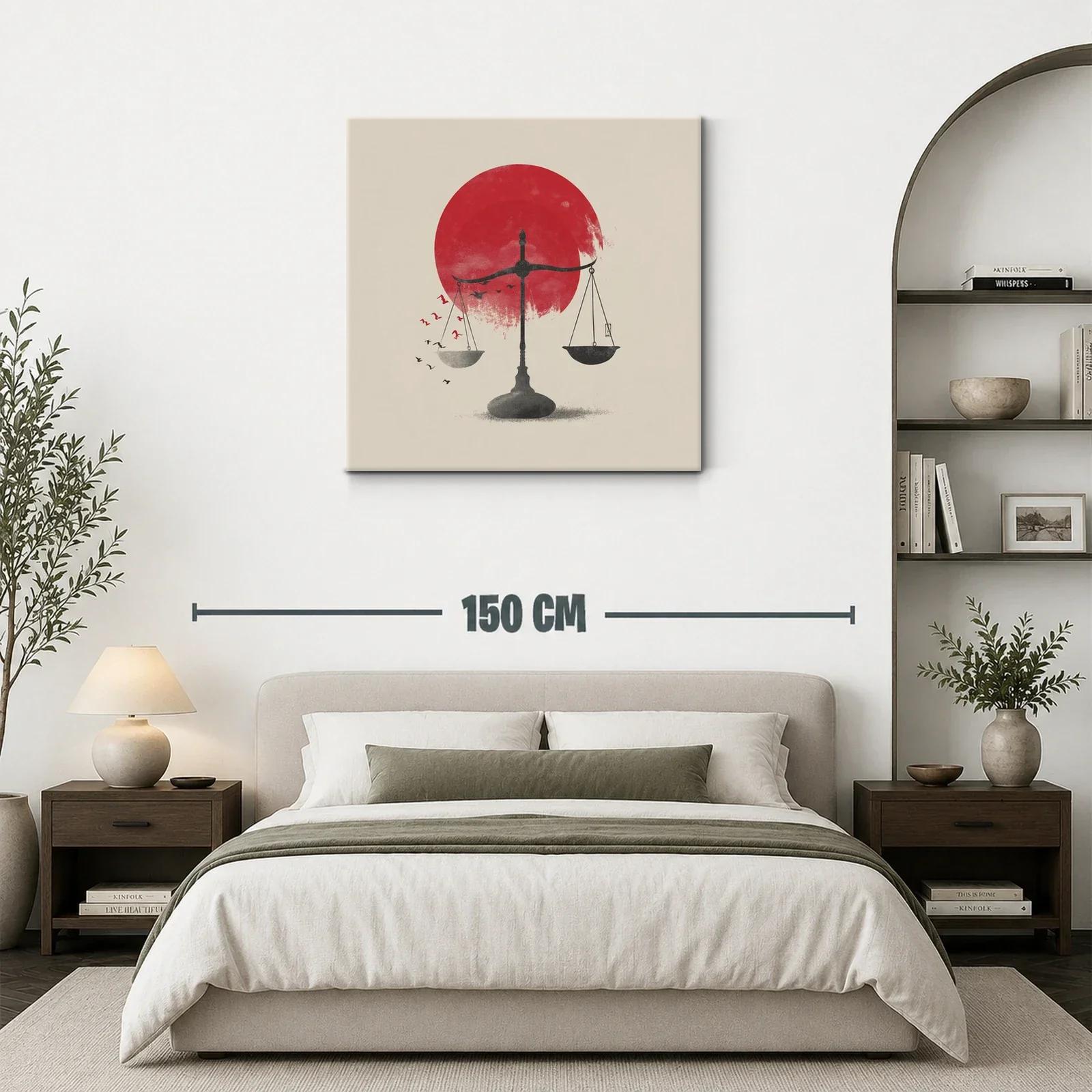 Equilibrio y libertad con contraste en rojo vibrante — miniatura 3