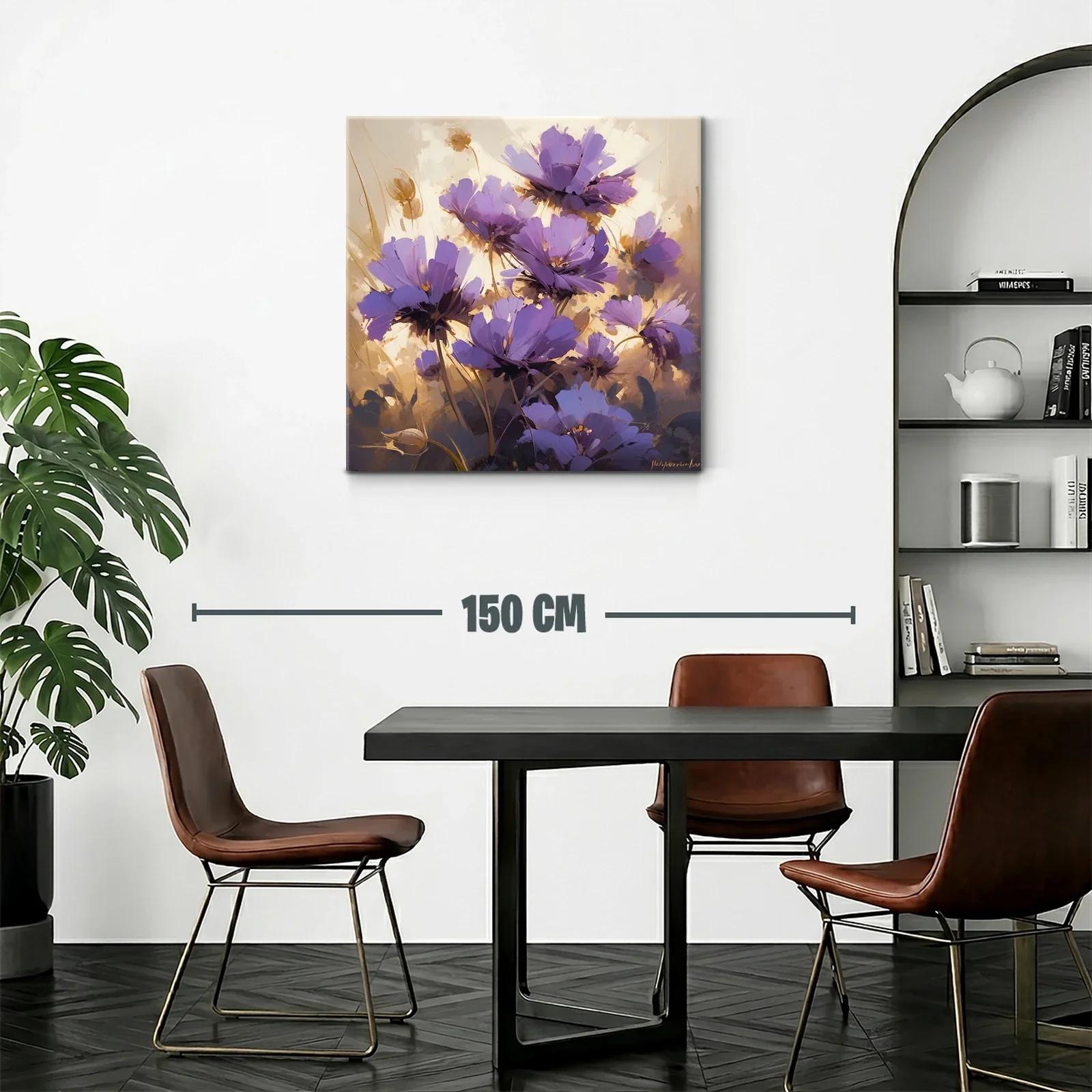 Flores lilas vibrantes con fondo cálido y luminoso — miniatura 2