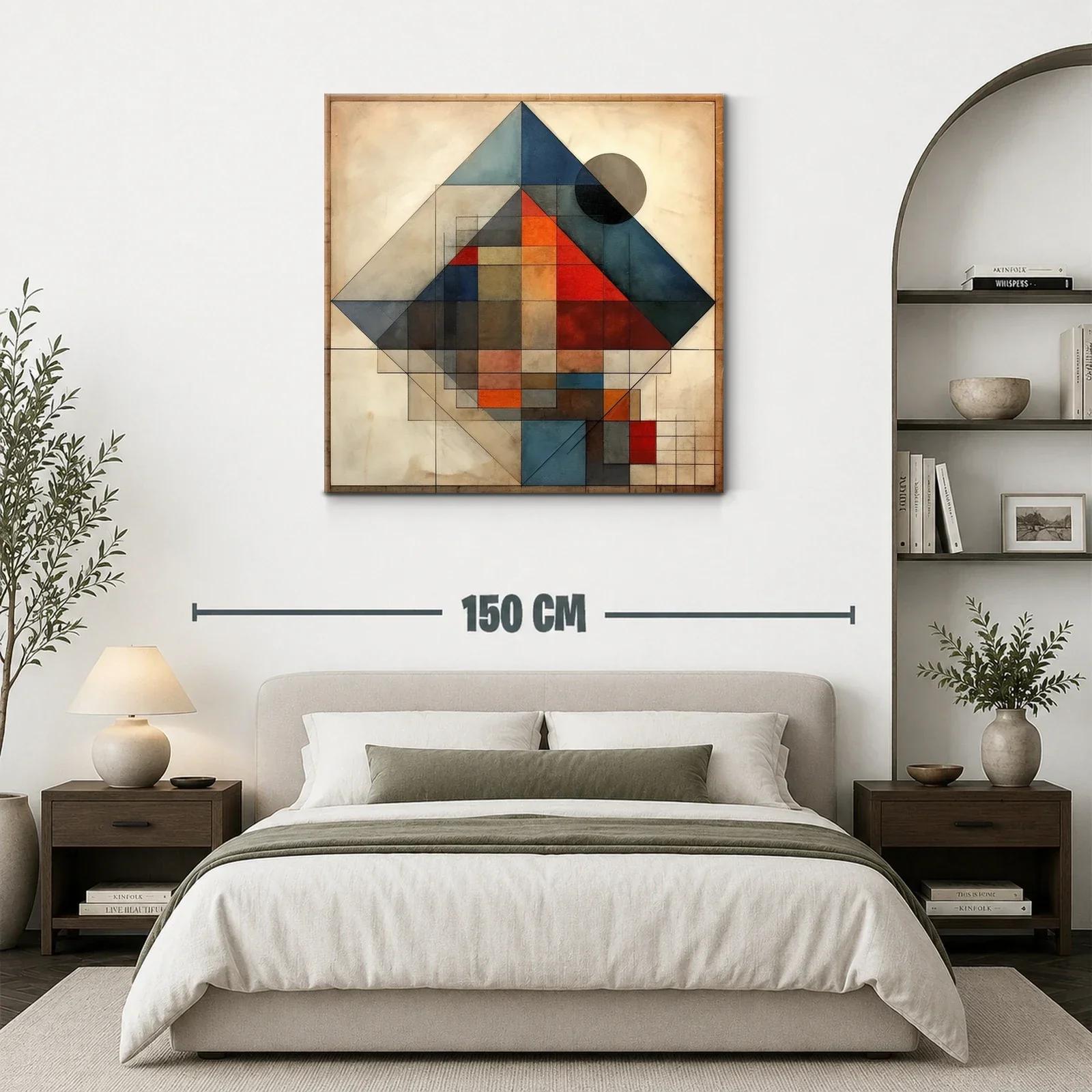 Composición geométrica con contrastes cálidos y fríos — miniatura 3