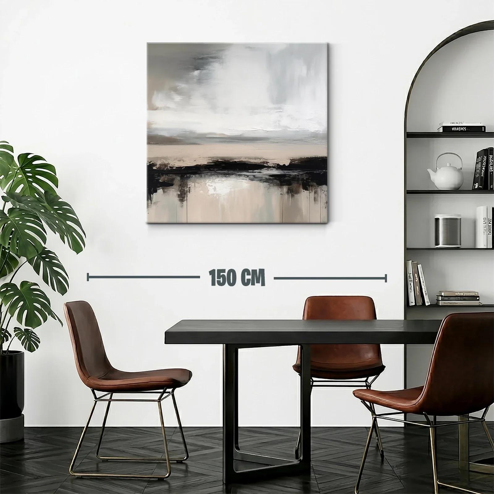 Paisaje abstracto en tonos neutros y texturas suaves — miniatura 2