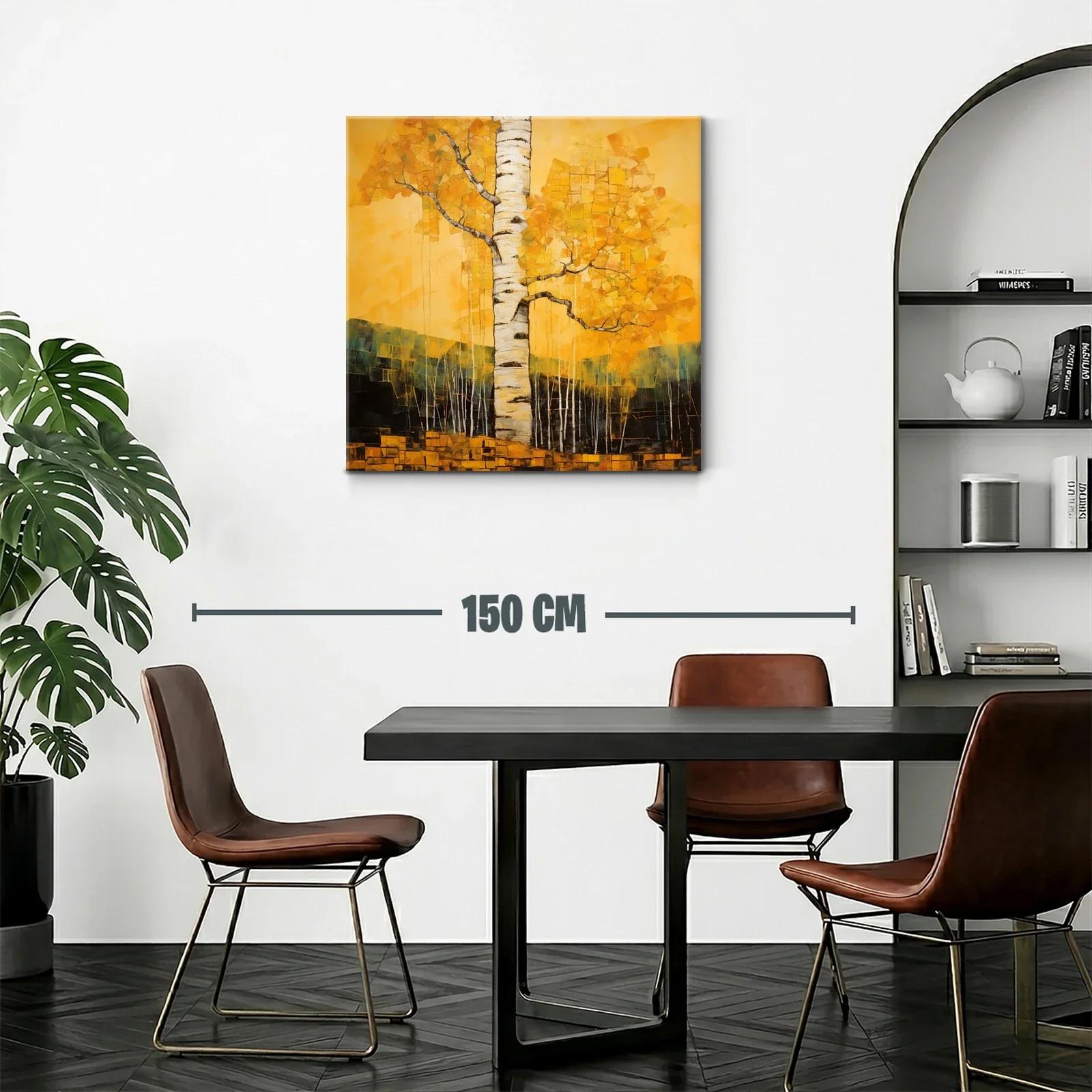 Árbol de otoño con tonos cálidos y texturas expresivas — miniatura 2
