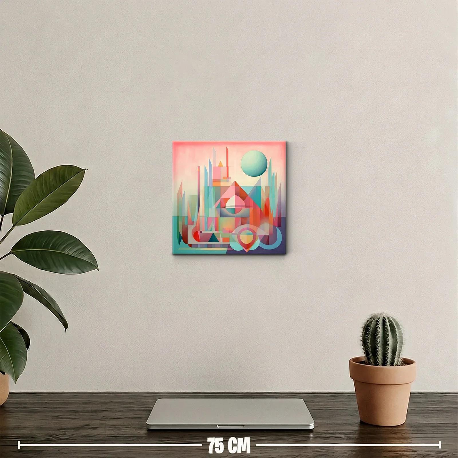 Composición abstracta con formas geométricas y tonos pastel — miniatura 2