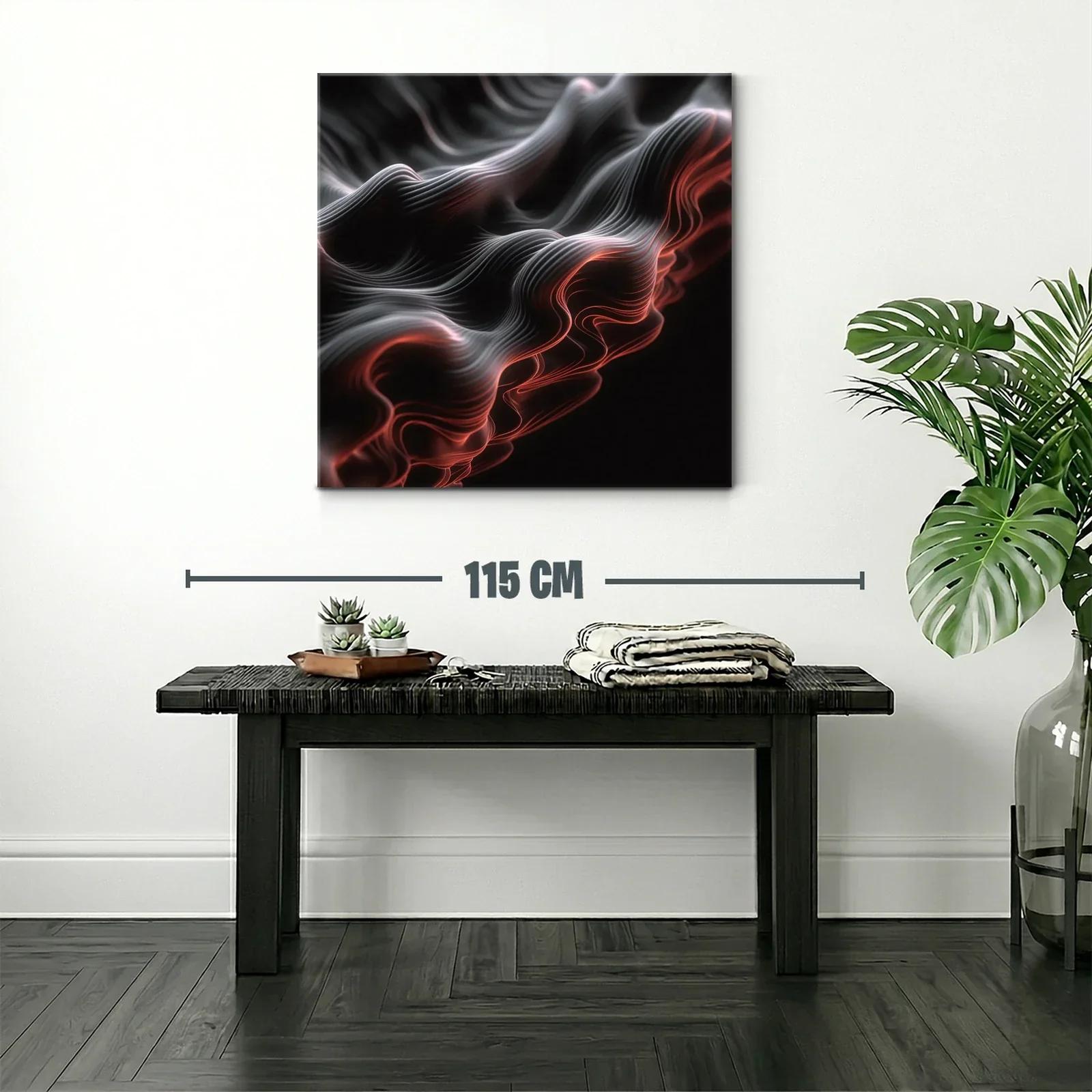 Ondas abstractas con luces cálidas y sombras profundas — miniatura 2