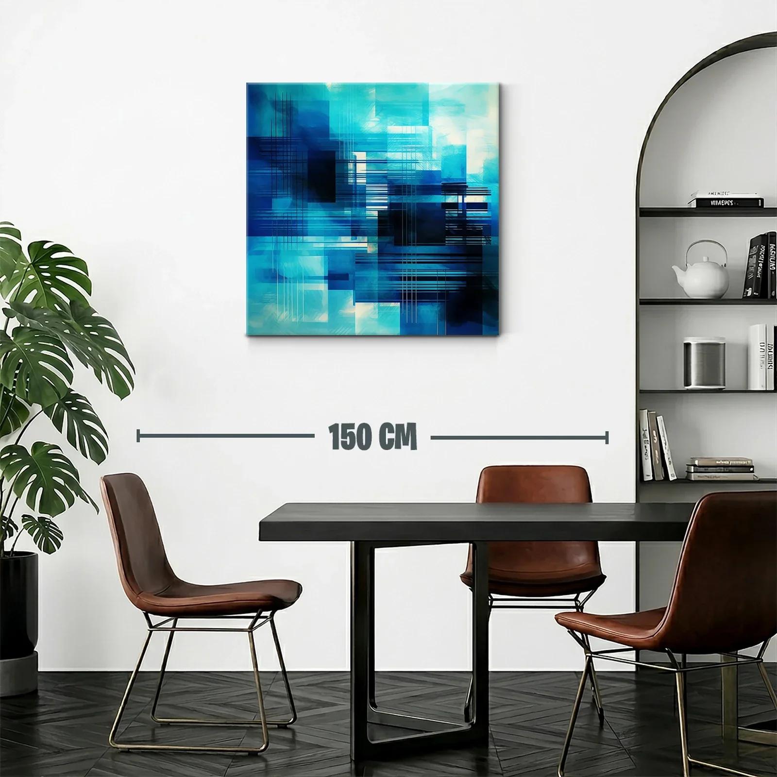 Composición abstracta en tonos azules y negros — miniatura 2