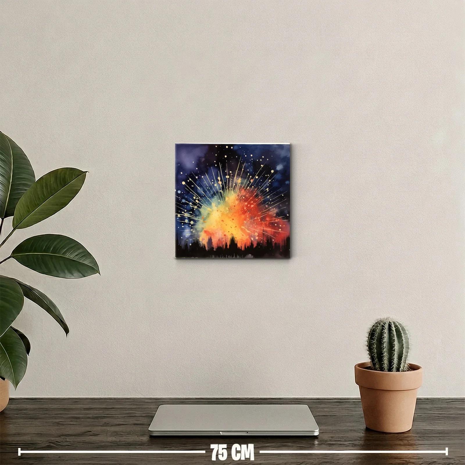 Explosión de color vibrante y luz en el cielo nocturno — miniatura 2