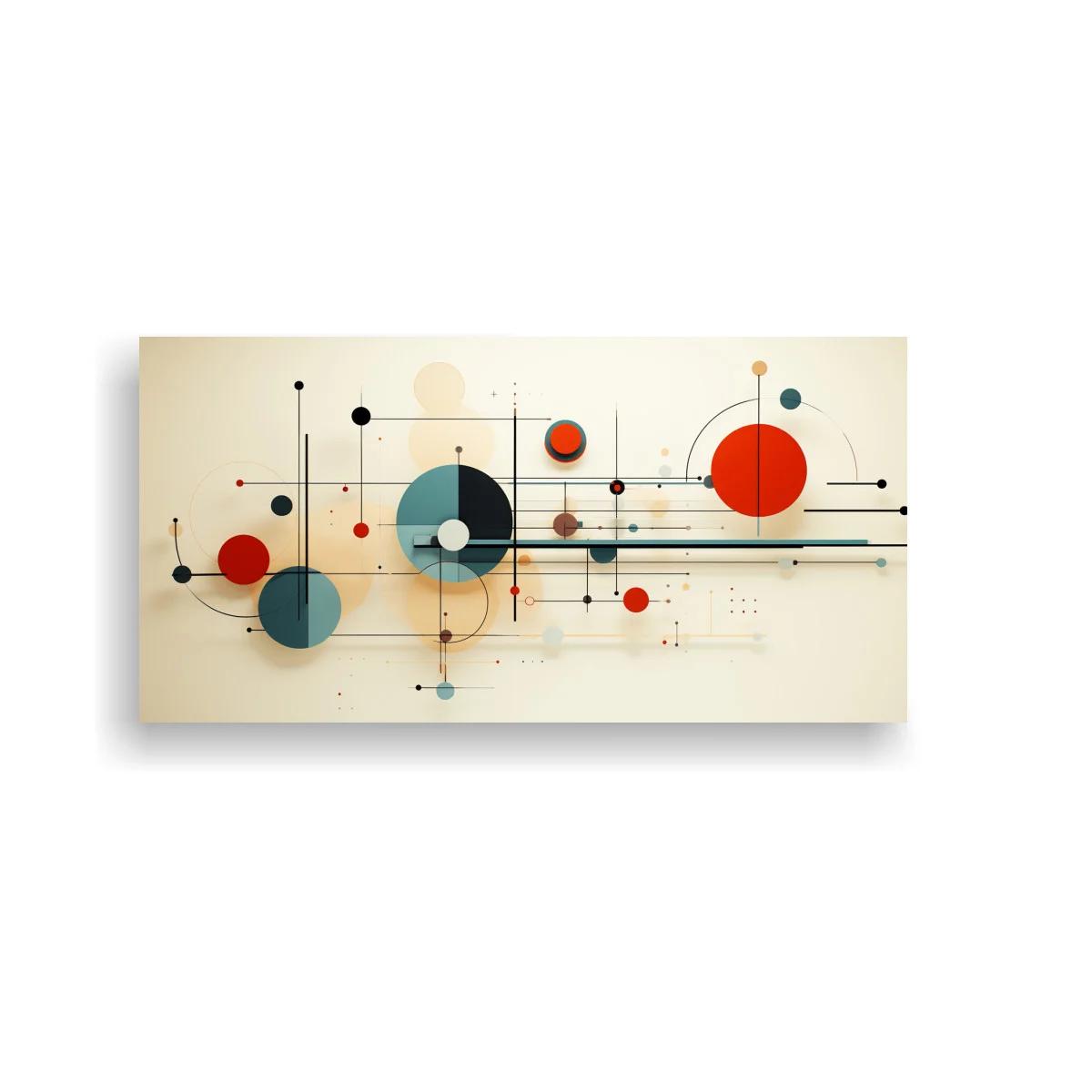 Cuadro composición geométrica con círculos y retícula técnica — imagen principal