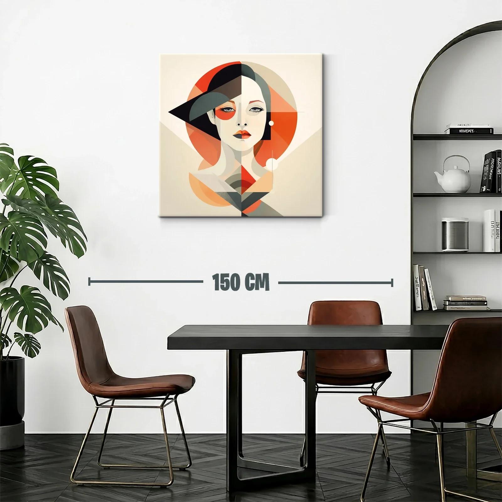 Retrato geométrico de mujer con estilo moderno y audaz — miniatura 2