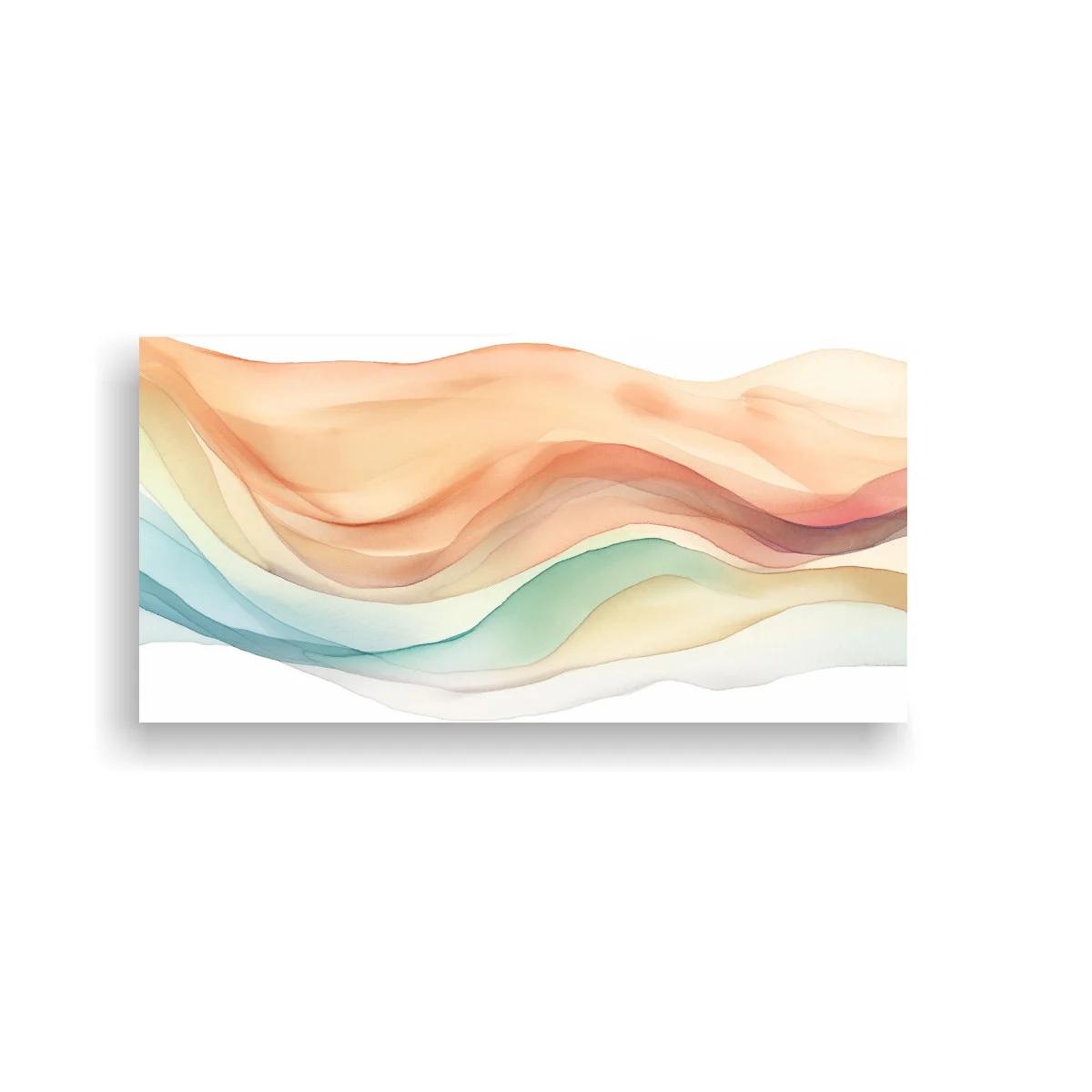 Cuadro bandas onduladas de color con degradados suaves — imagen principal