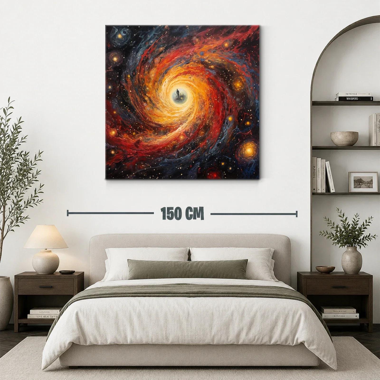 Espiral cósmica con silueta en el centro brillante — miniatura 3