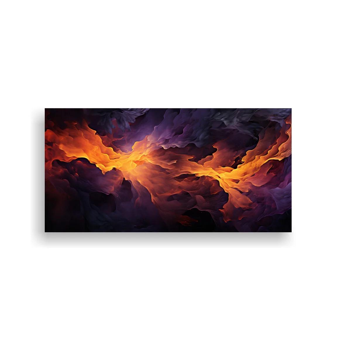Cuadro nubes de tormenta iluminadas con resplandor dorado — imagen principal