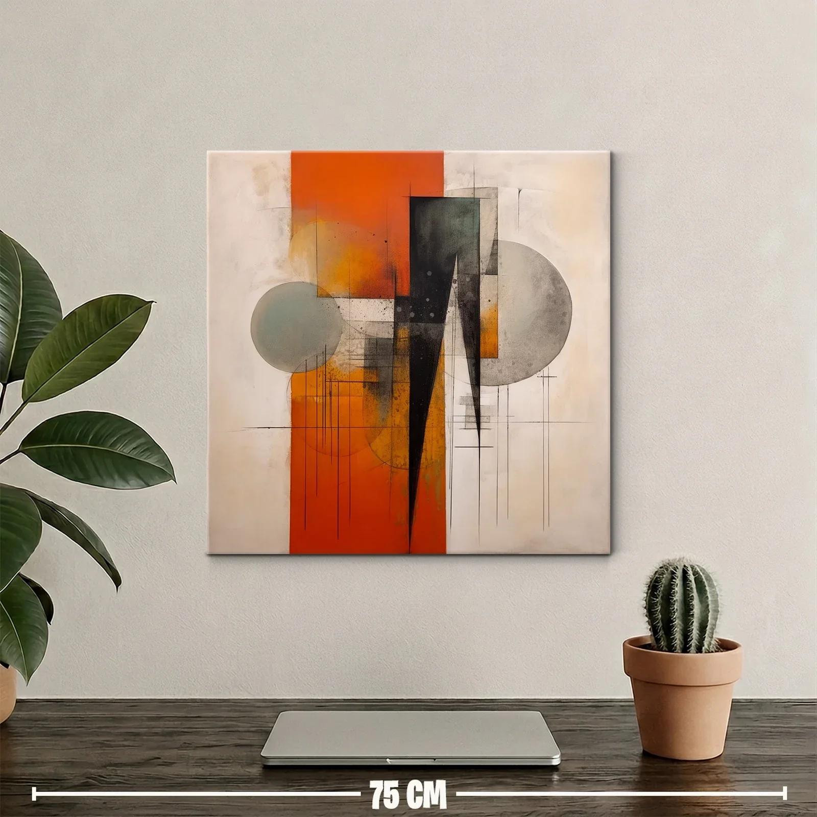 Composición abstracta con formas geométricas y tonos cálidos — miniatura 2