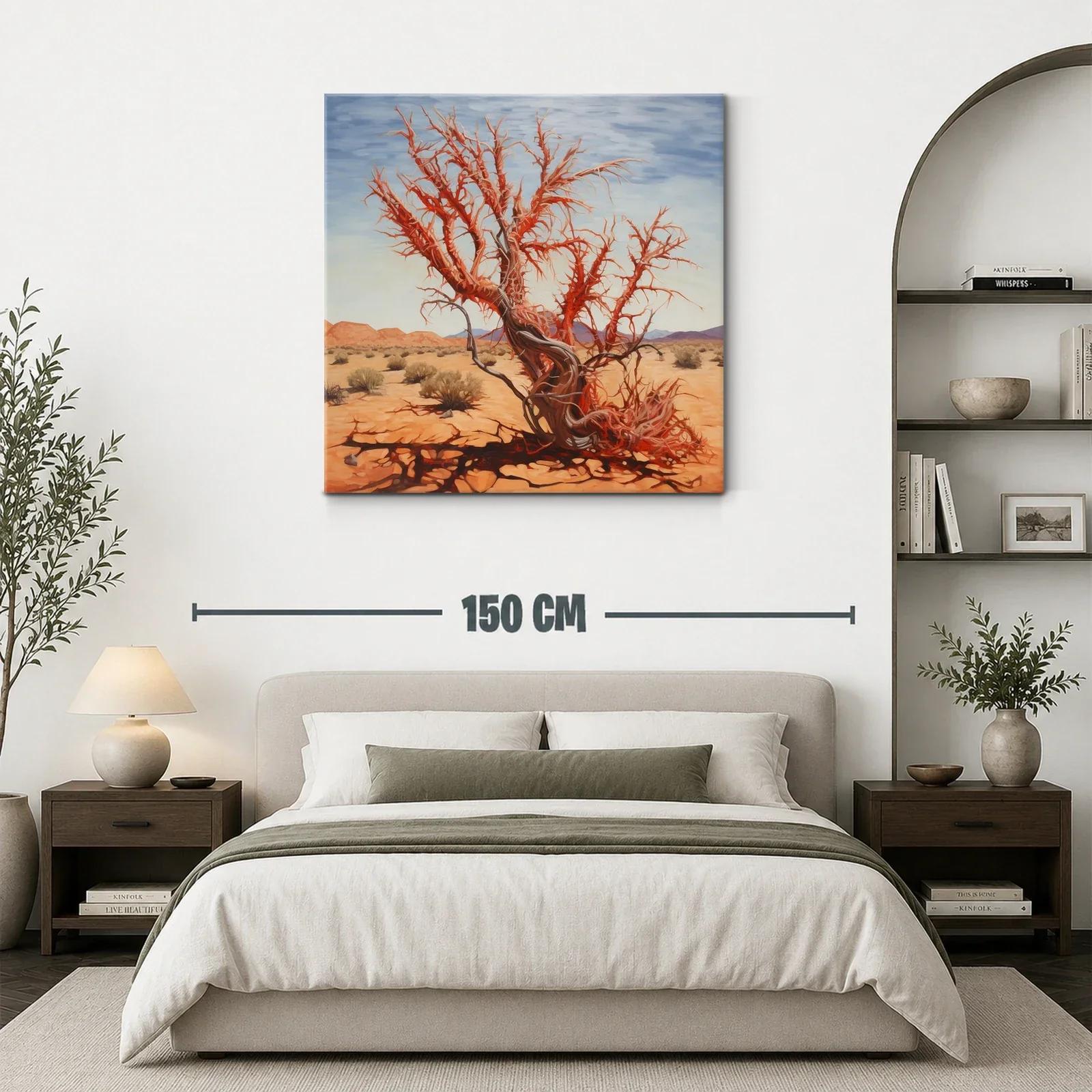 Árbol Seco en Paisaje Árido de Tonos Cálidos — miniatura 3