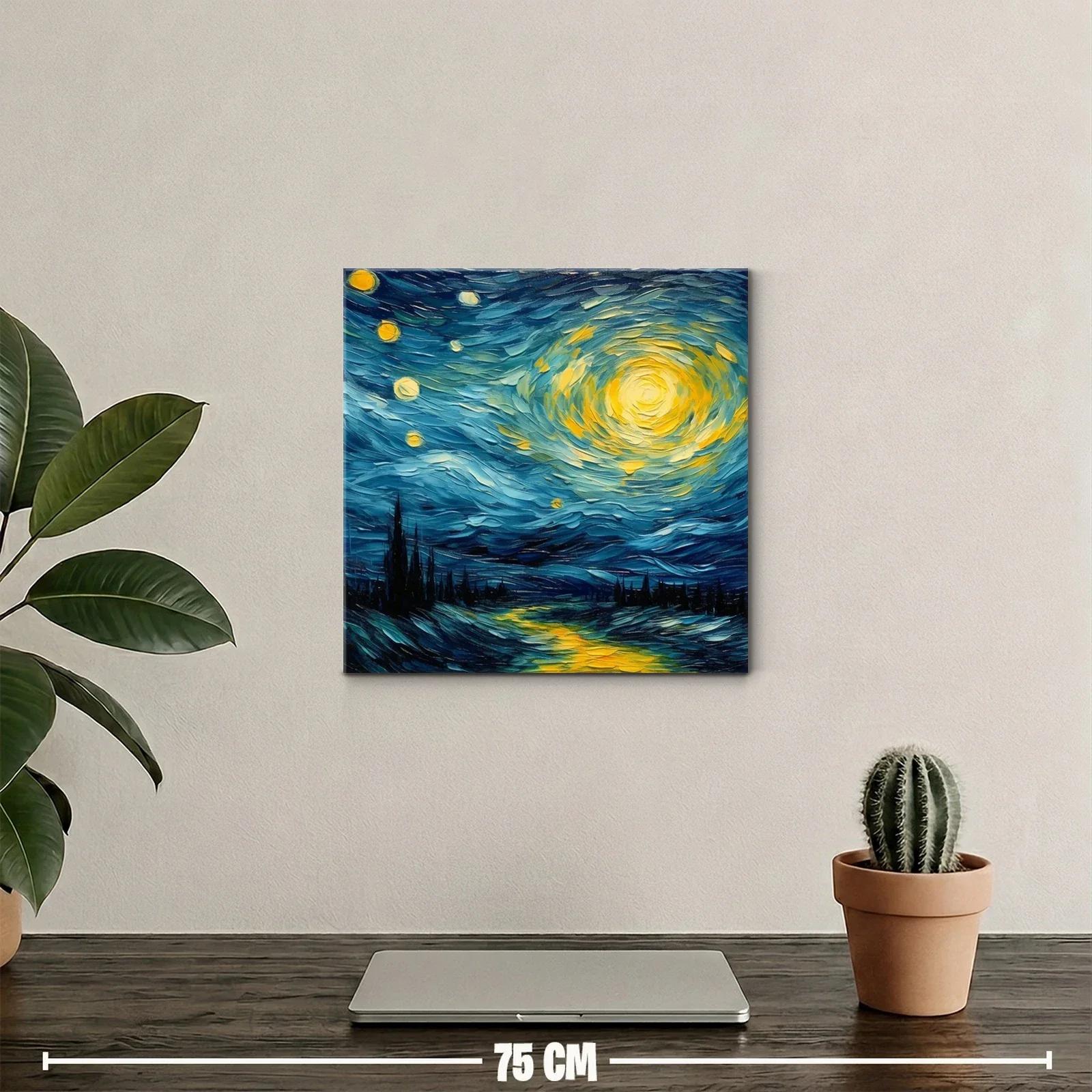 Noche estrellada con luz vibrante y cielos en movimiento — miniatura 2