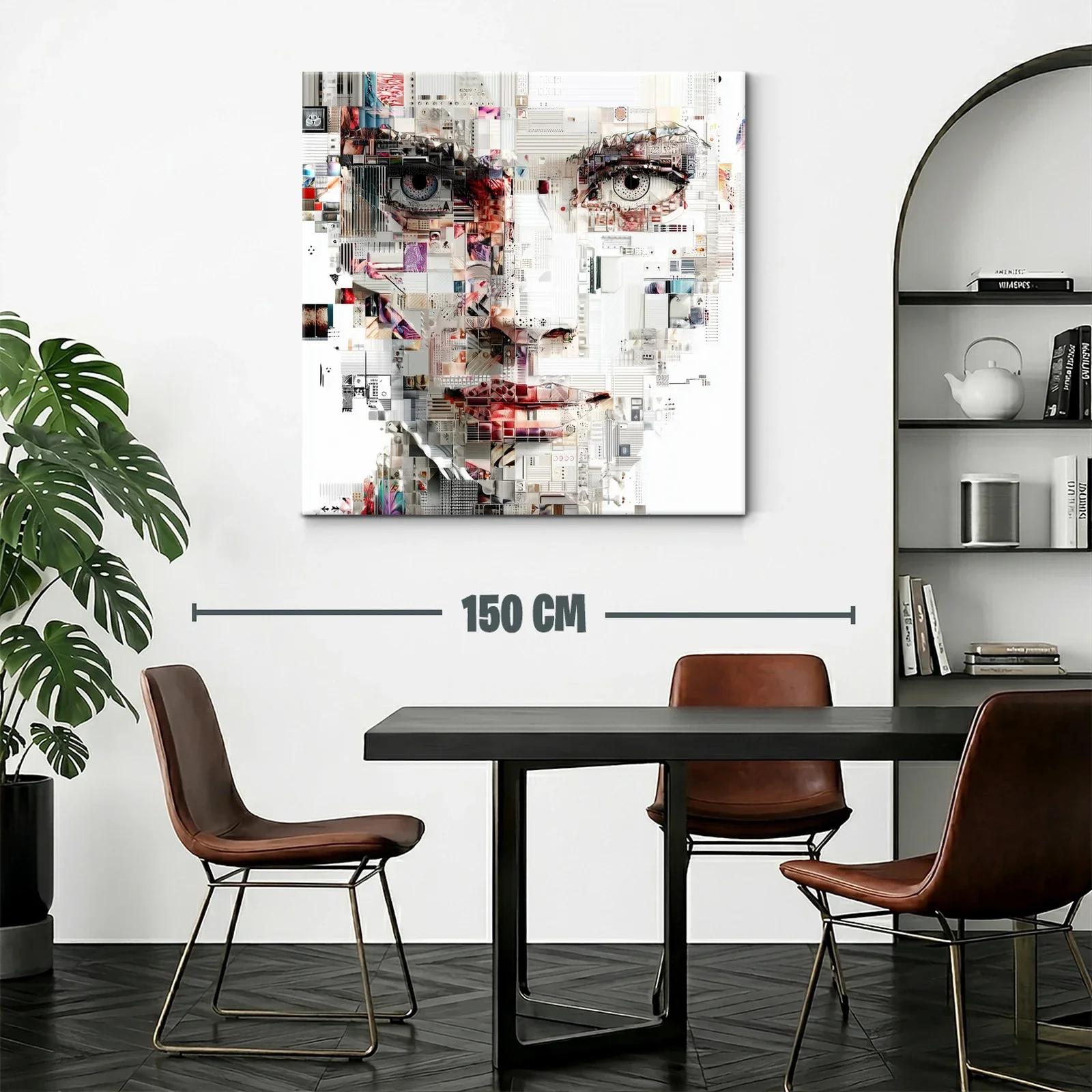 Rostro femenino compuesto por tonos y texturas variadas — miniatura 2