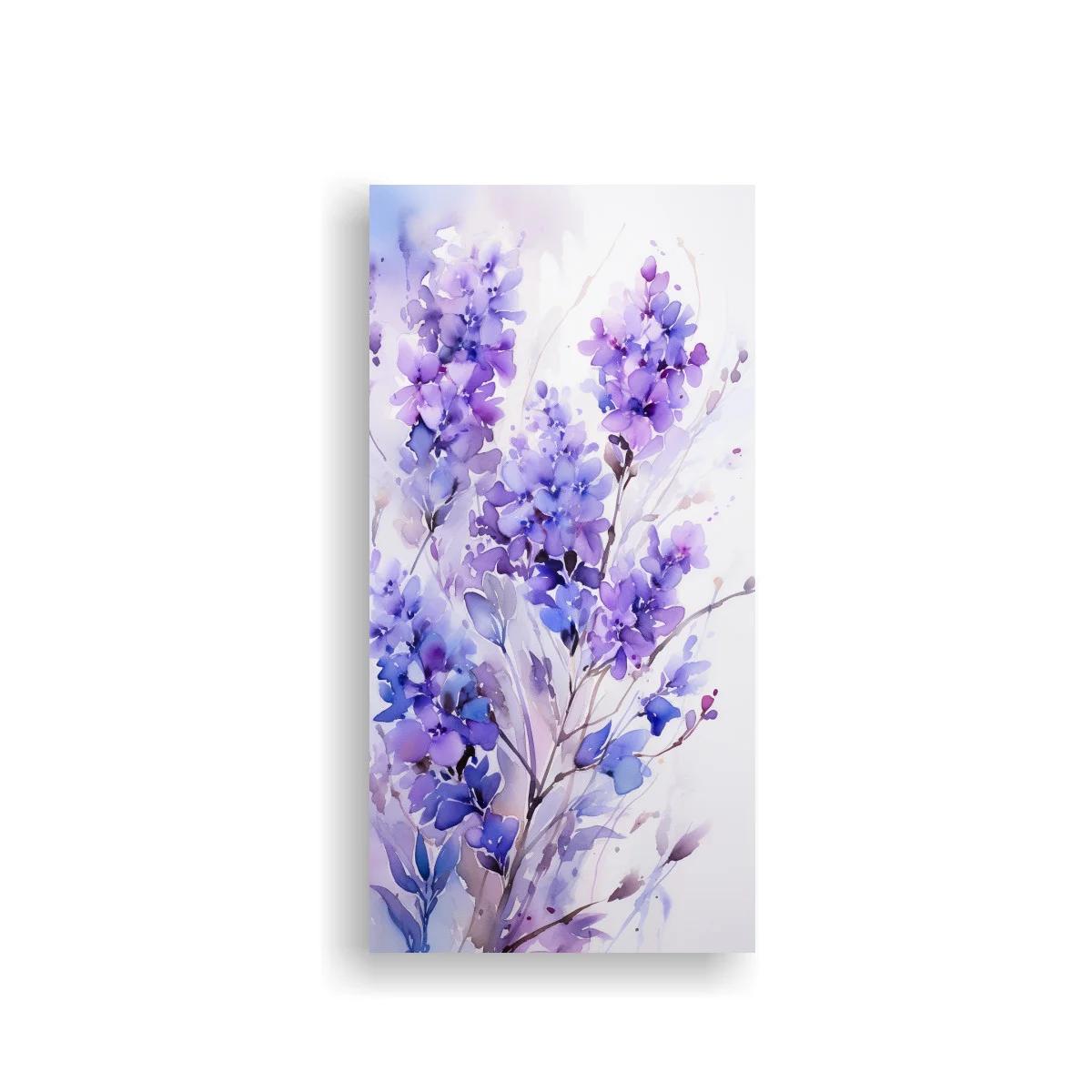Cuadro ramo de flores lilas en acuarela — imagen principal