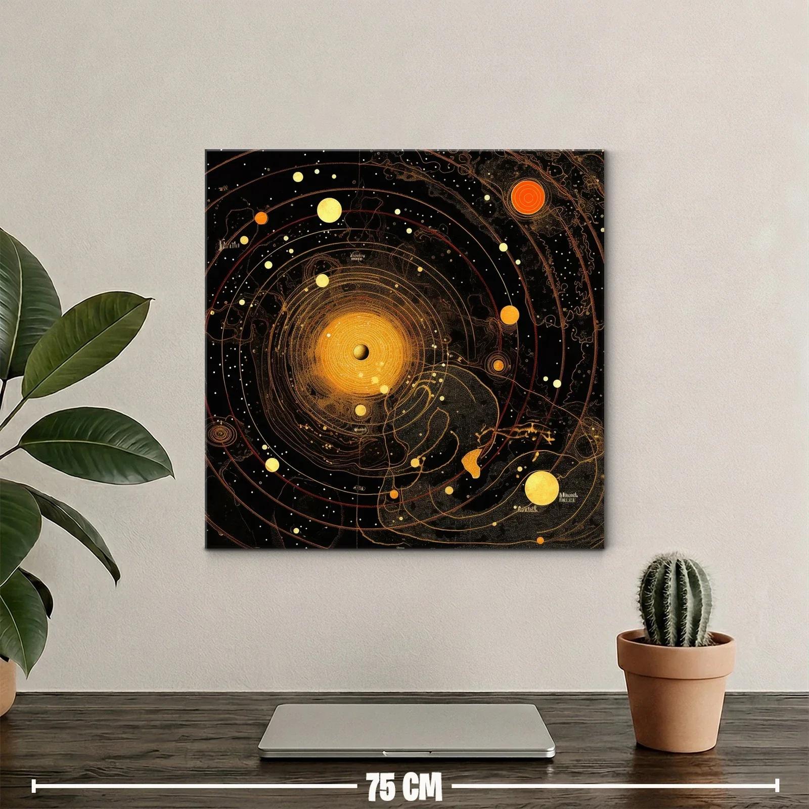 Representación artística del sistema solar con tonos cálidos — miniatura 2