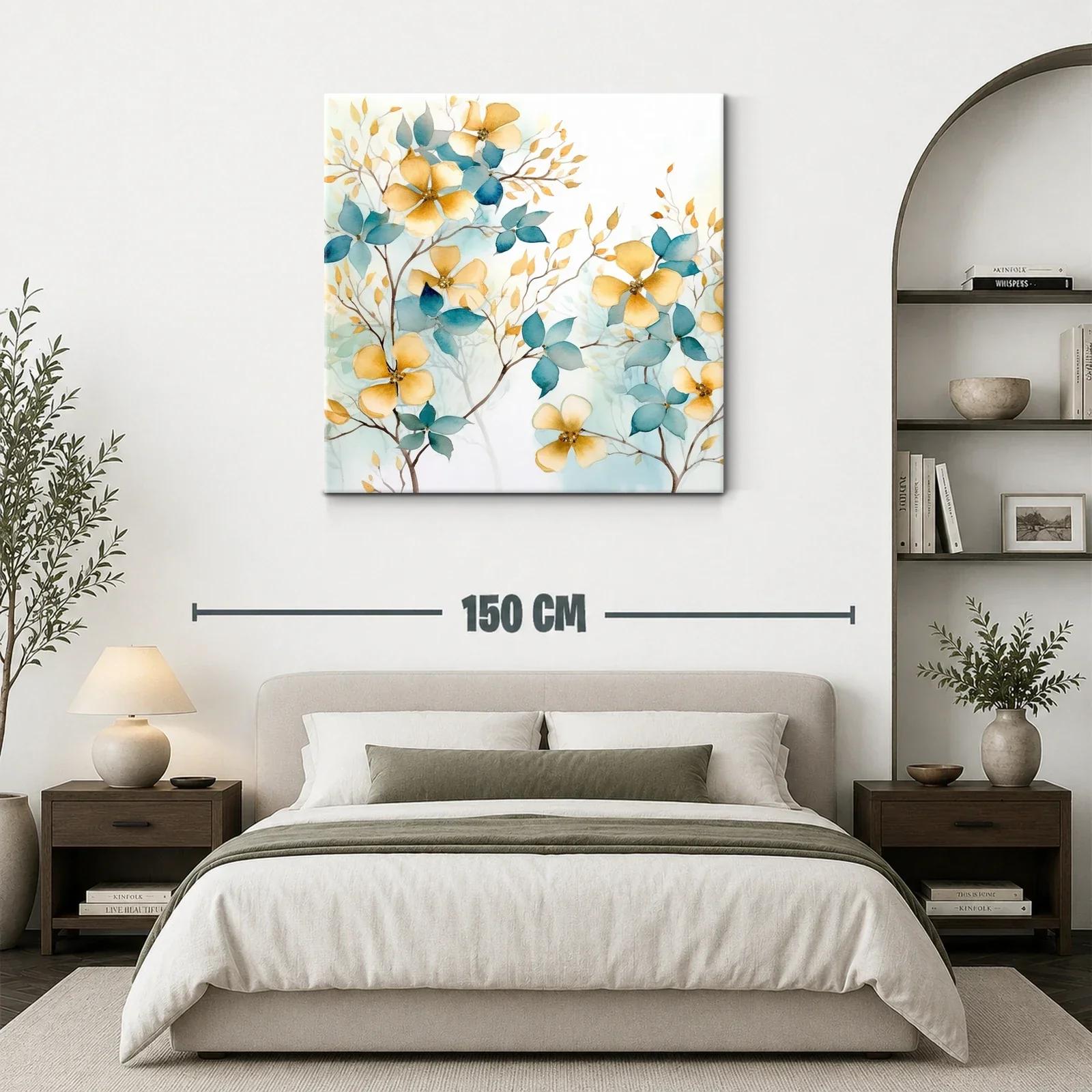 Cuadro floral con elegancia y tonos suaves naturales — miniatura 3