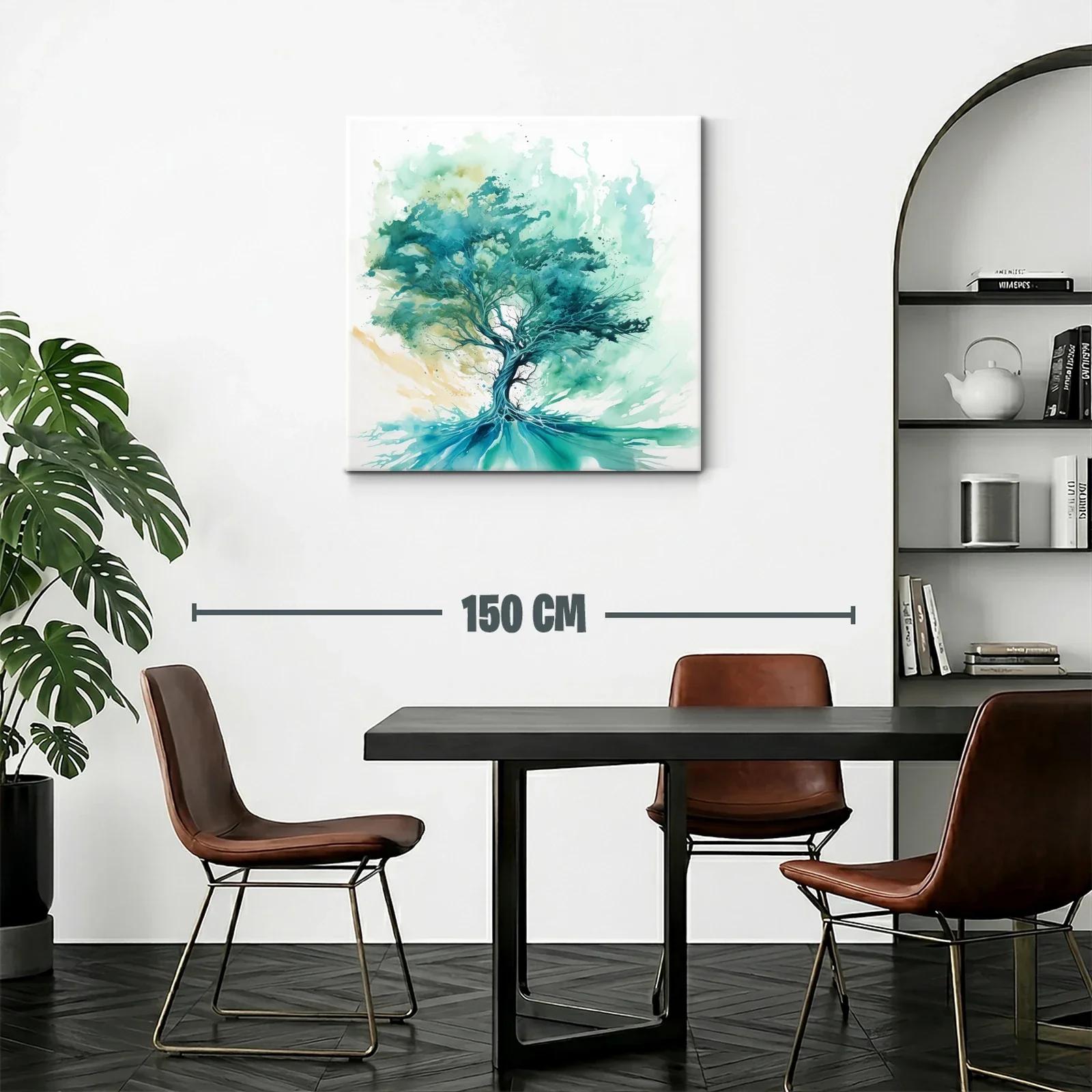 Árbol abstracto con tonos verdes y azules en movimiento — miniatura 2