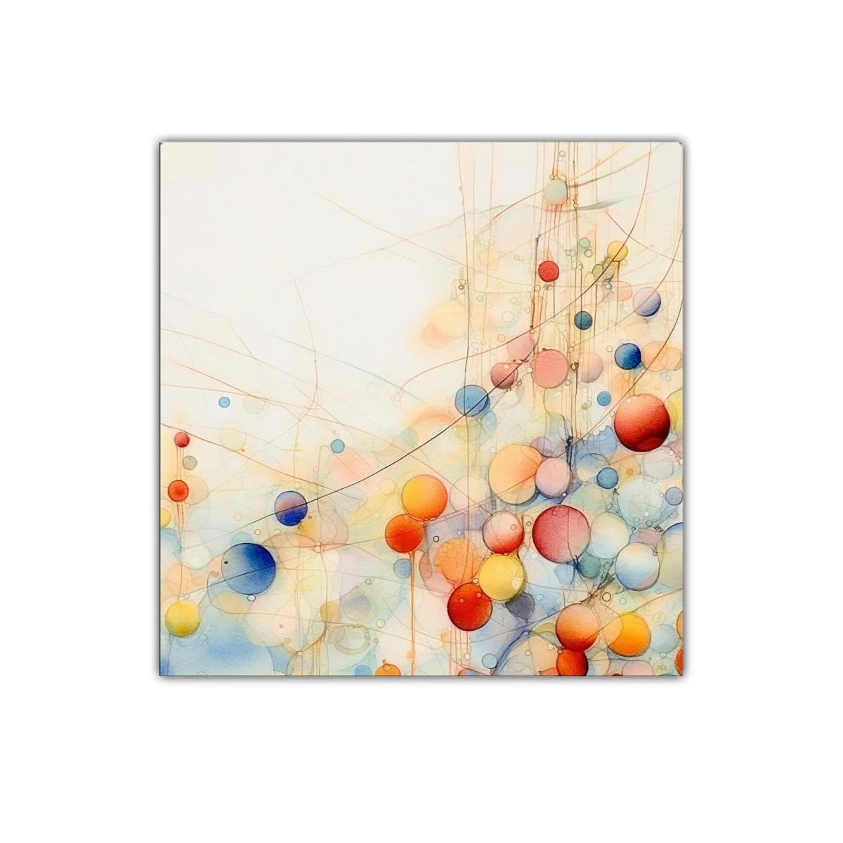 Composición abstracta de esferas en tonos cálidos y fríos — miniatura 1
