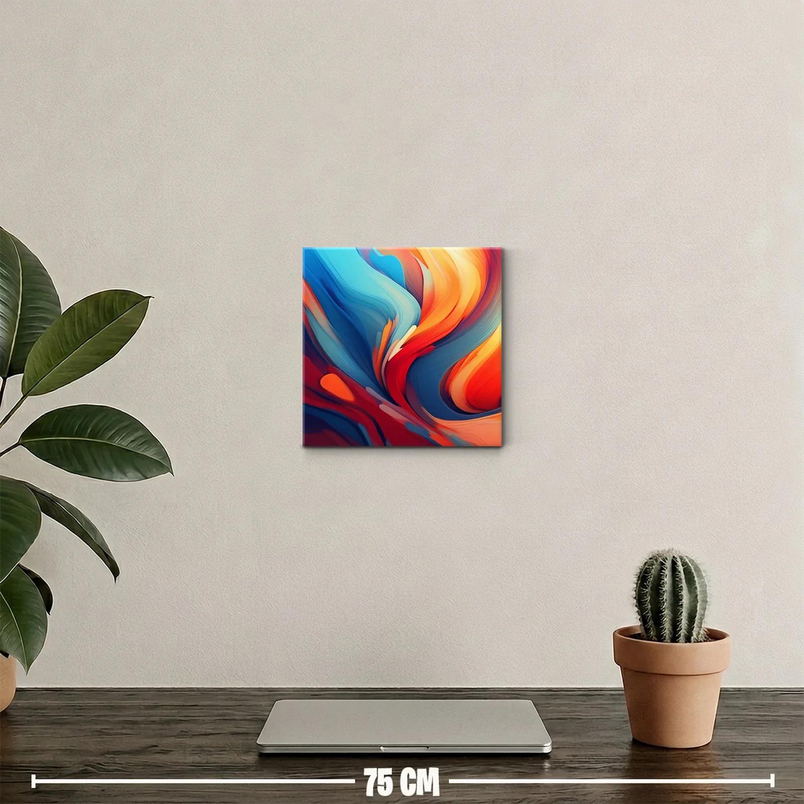 Composición fluida con vibrantes tonos rojos y azules — miniatura 2