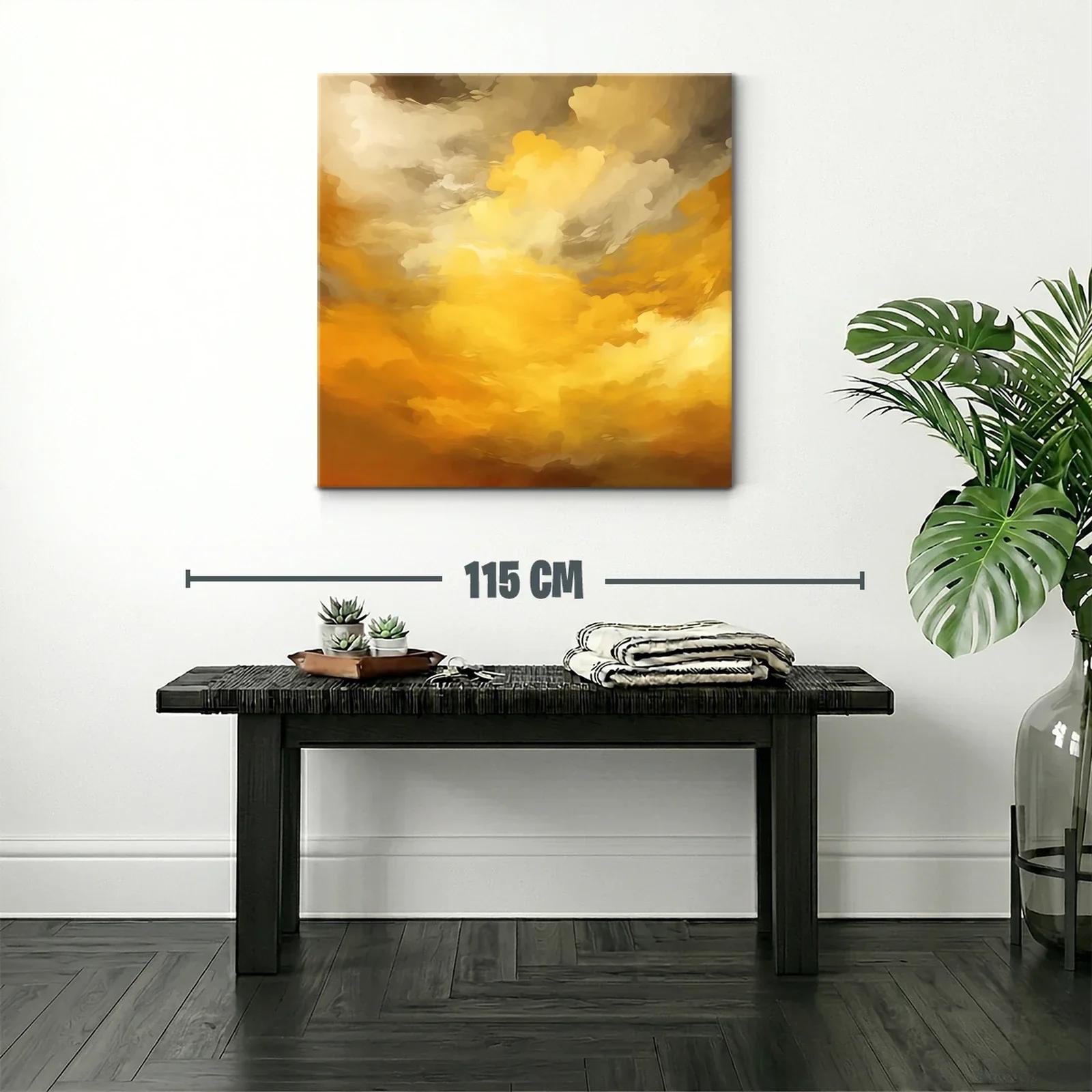 Atardecer dorado con nubes en movimiento y luz cálida — miniatura 2