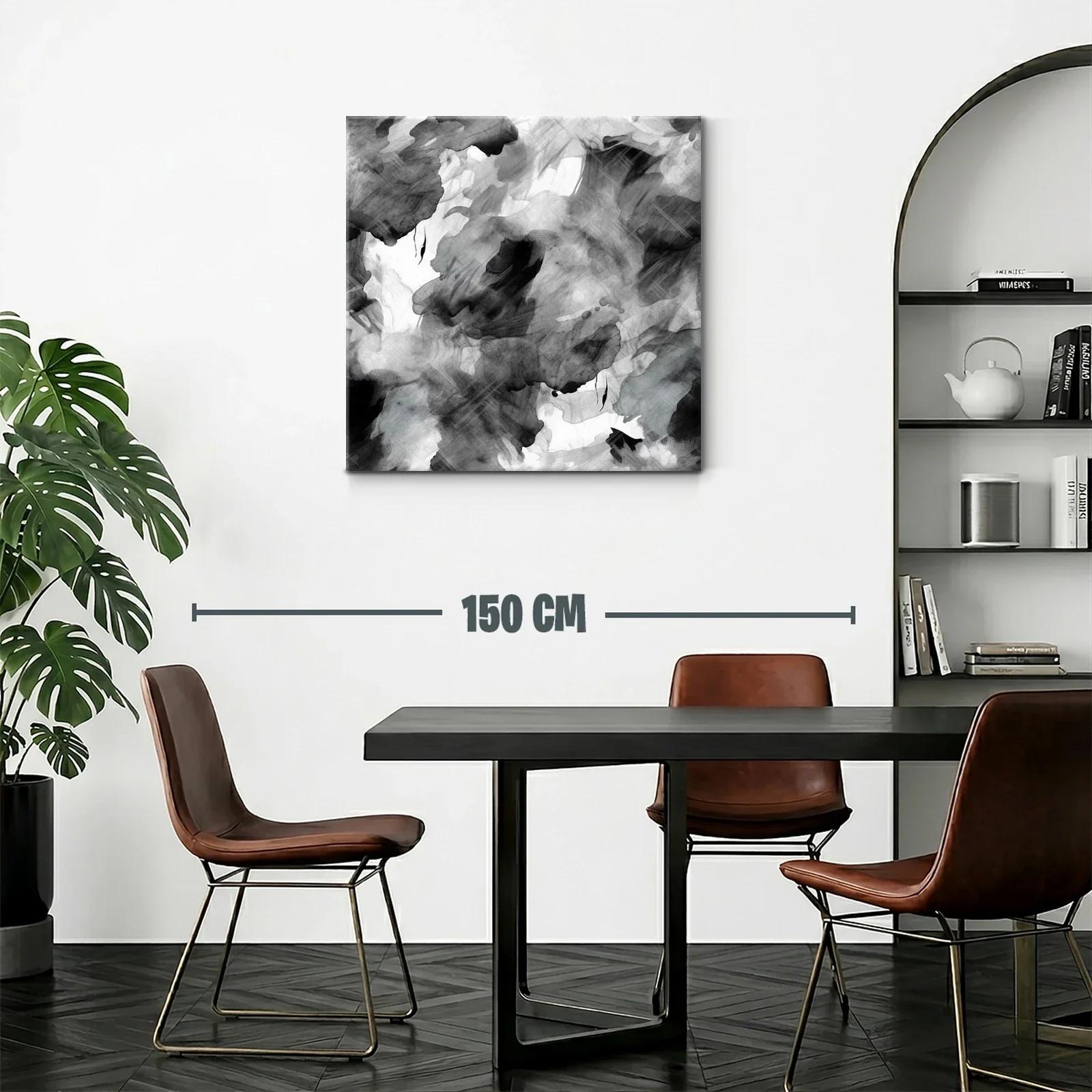 Arte abstracto en tonos grises y negros con efectos difuminados — miniatura 2