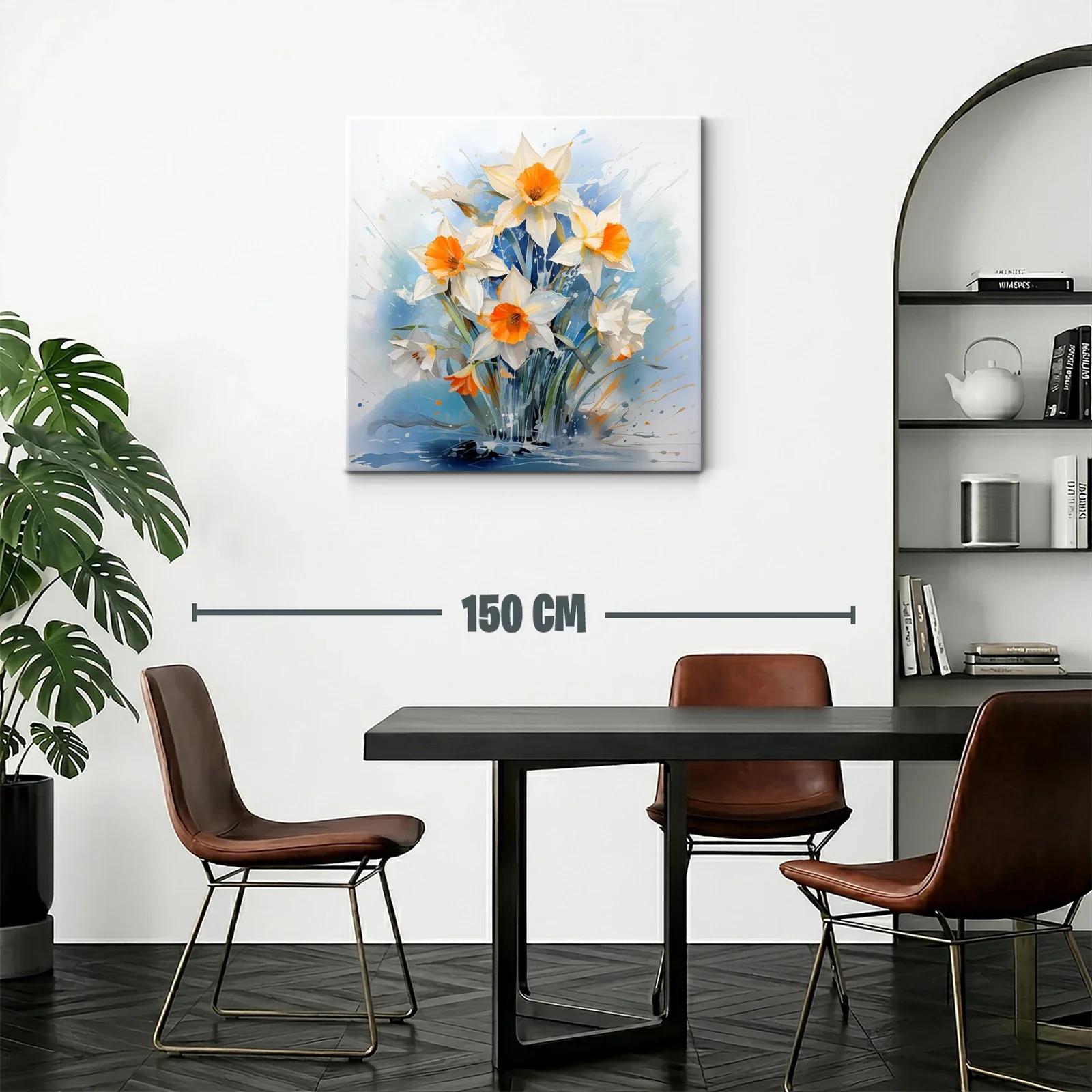 Ramo vibrante de narcisos en tonos blancos y naranjas — miniatura 2