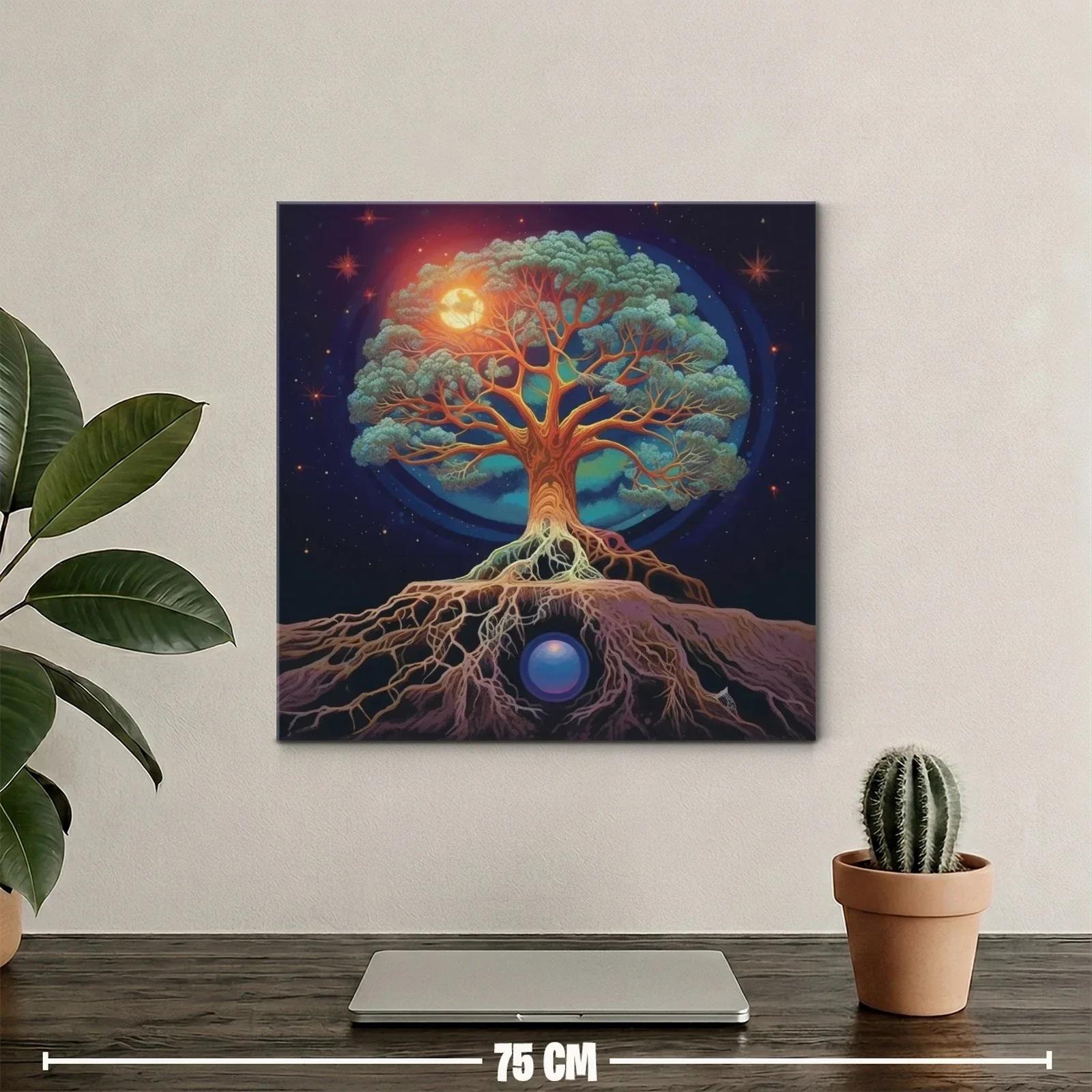 Árbol de la vida cósmico con raíces y energía lunar — miniatura 2