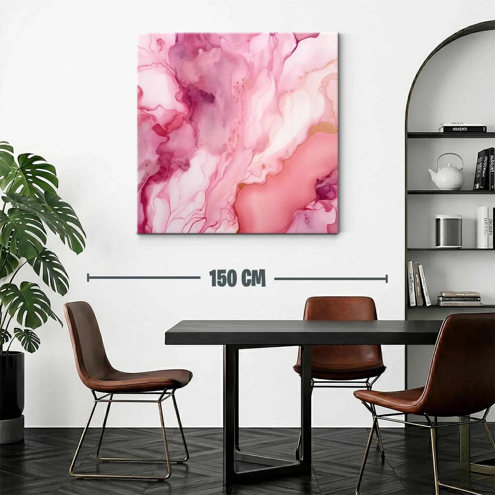 Abstracto fluido en tonos rosas con toques dorados suaves — miniatura 2