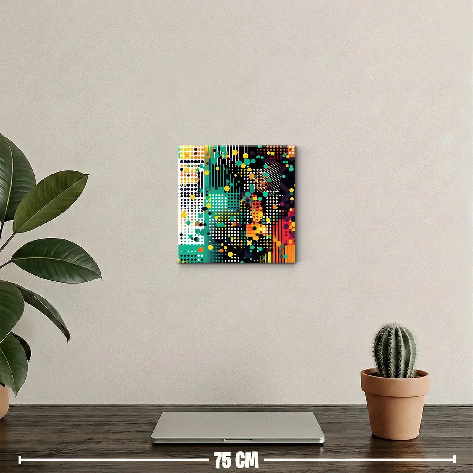 Composición abstracta con puntos y líneas coloridas — miniatura 2
