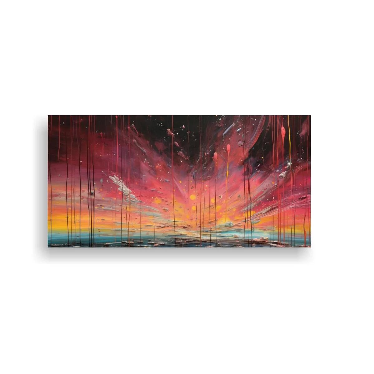 Cuadro explosión de color con horizonte multicolor — imagen principal