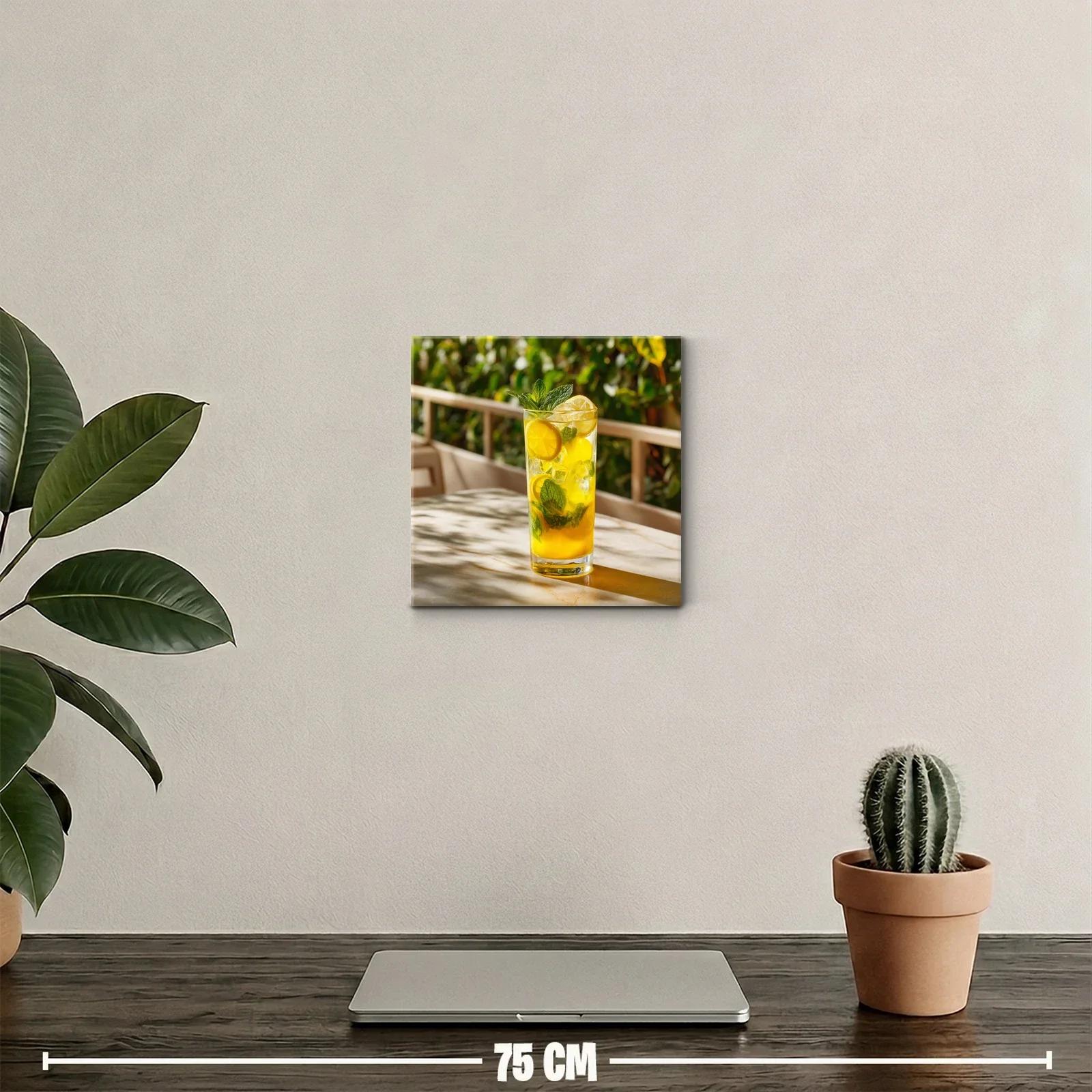 Cuadro decorativo con refrescante bebida de limón y menta — miniatura 2