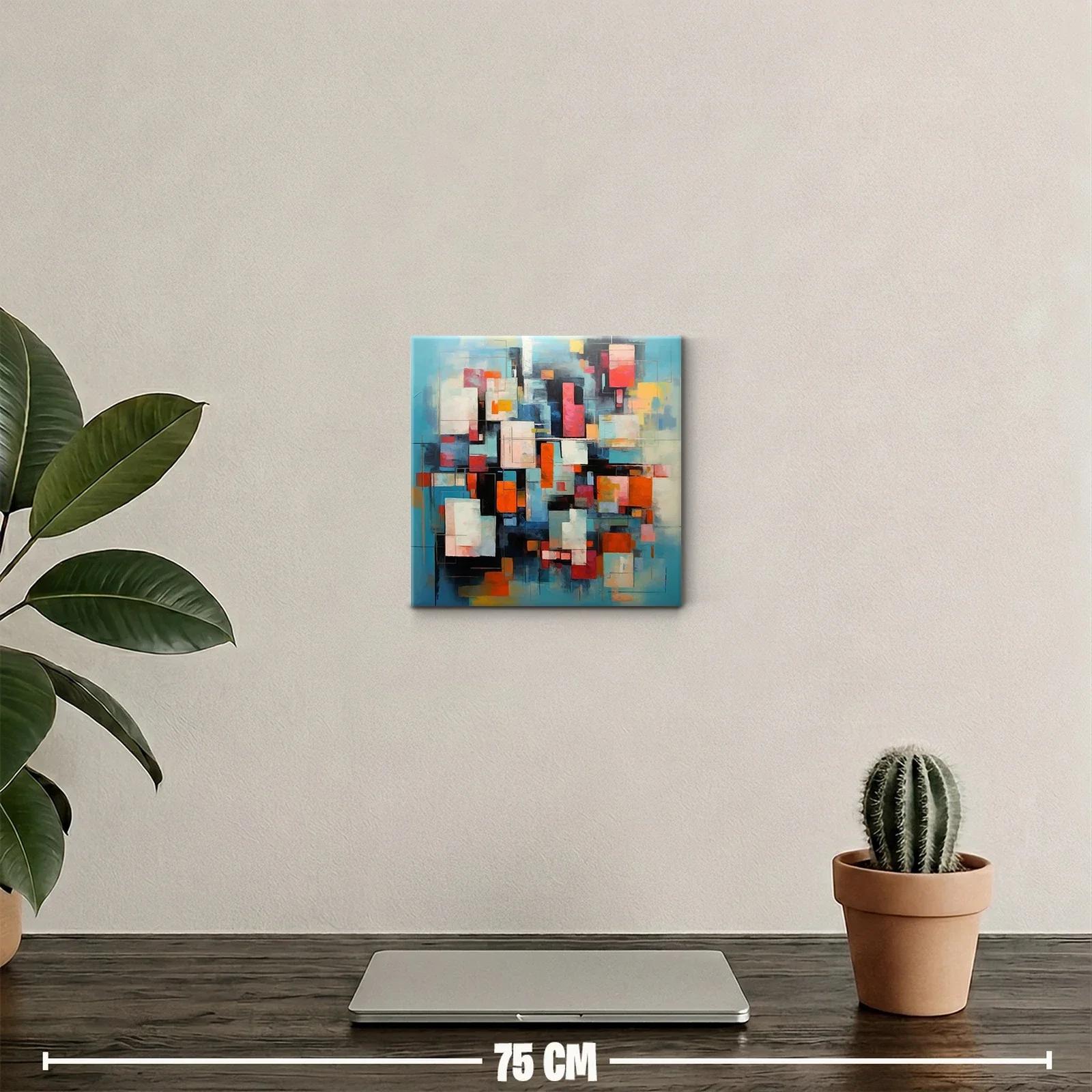 Composición abstracta en tonos vibrantes y equilibrados — miniatura 2