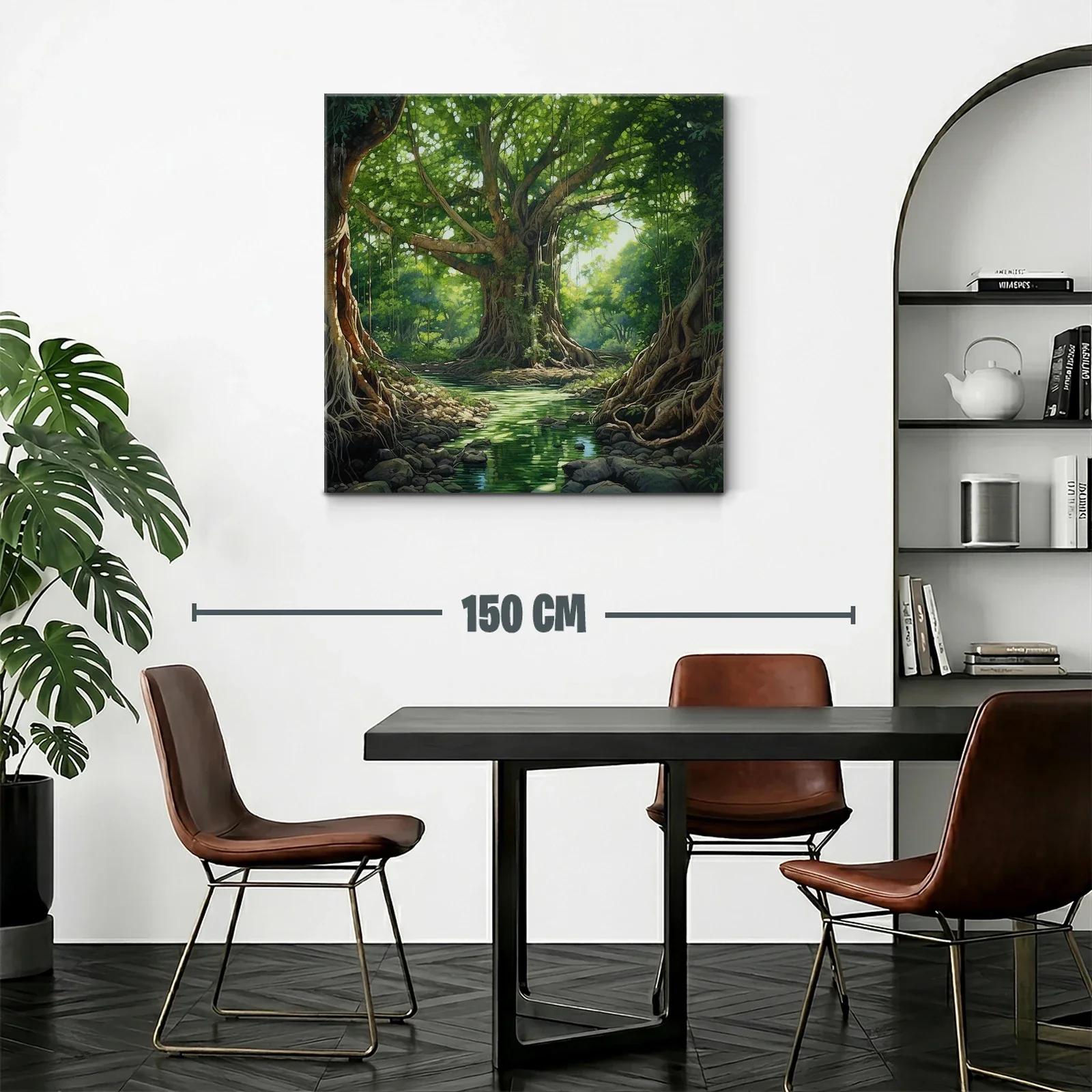 Bosque místico de árboles milenarios y río sereno — miniatura 2