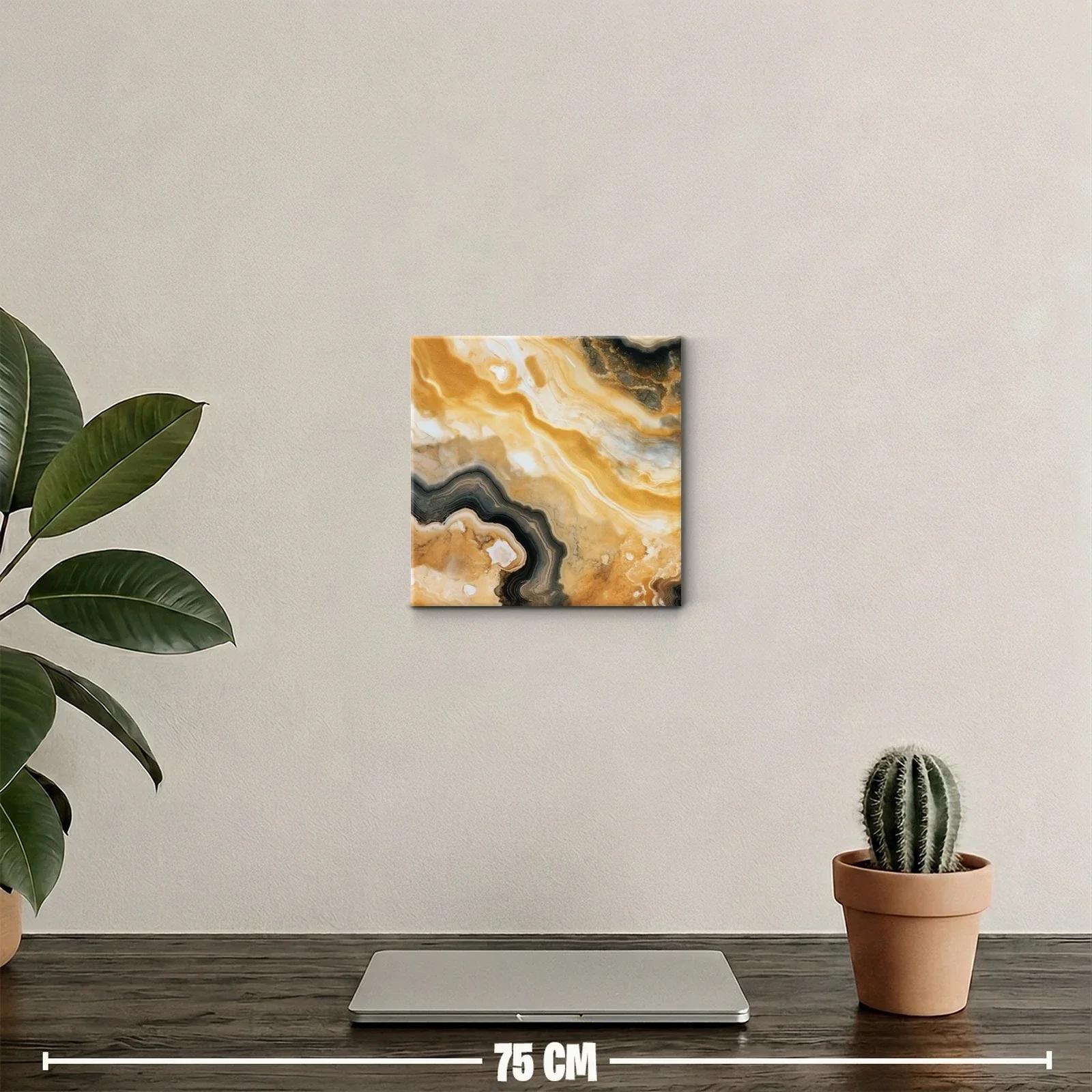 Arte abstracto con tonos cálidos y terrosos para interiores modernos — miniatura 2