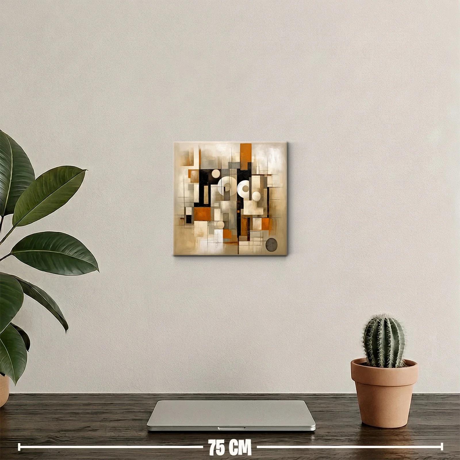 Composición abstracta con formas geométricas y tonos cálidos — miniatura 2